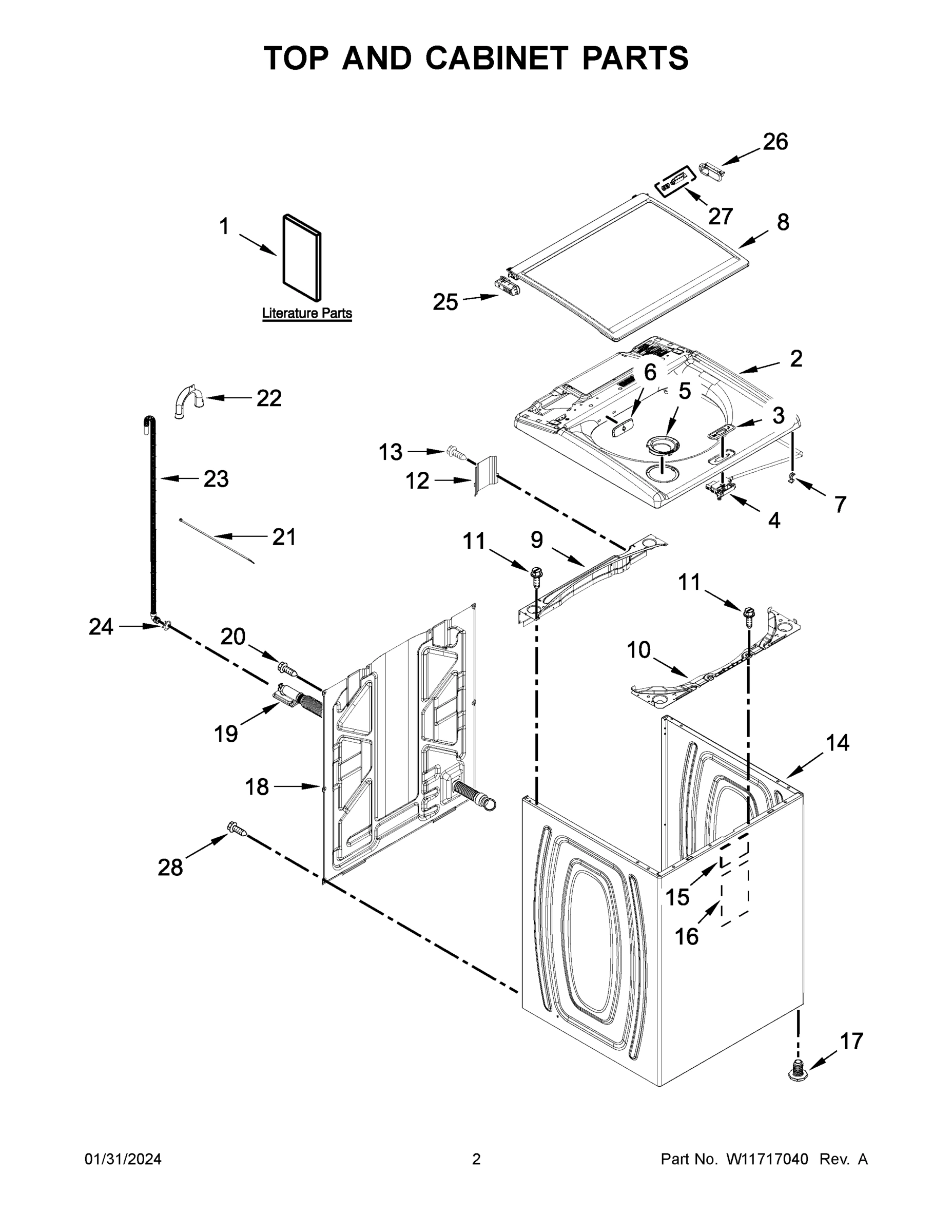 02 - TOP AND CABINET PARTS