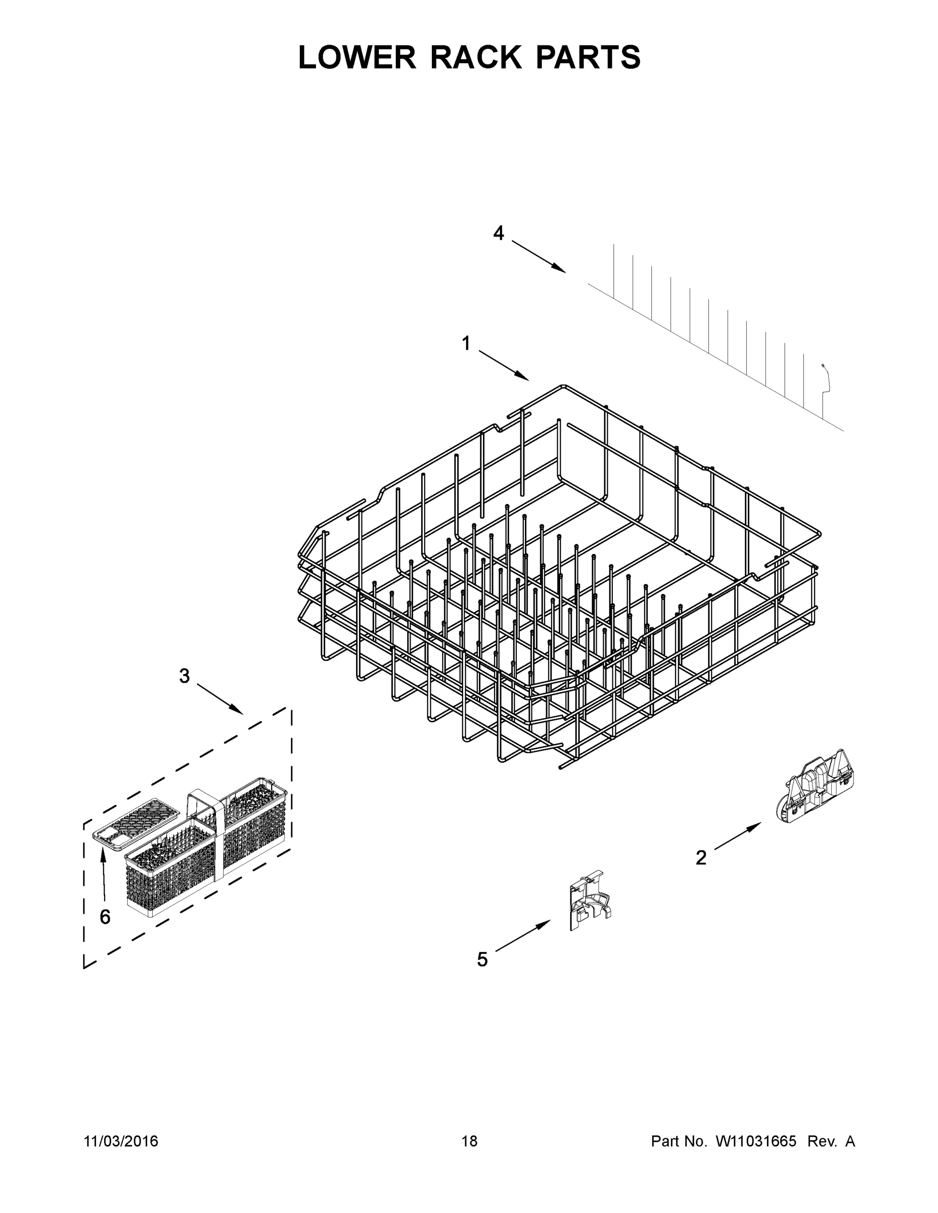 10 - LOWER RACK PARTS