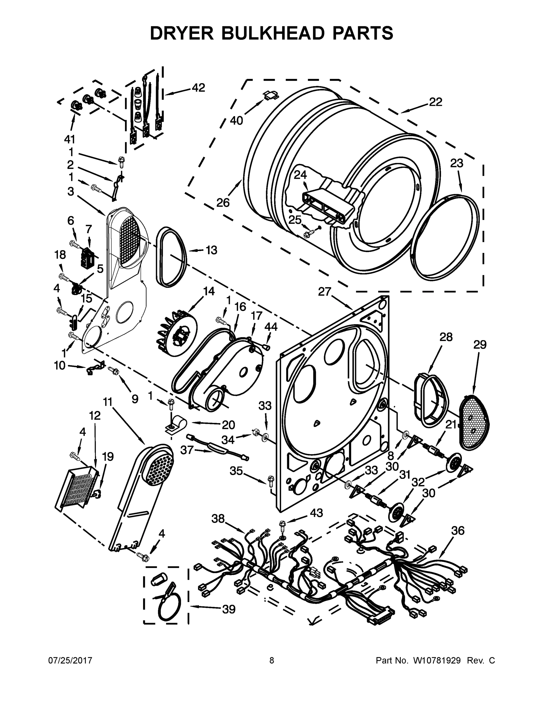 05 - DRYER BULKHEAD PARTS