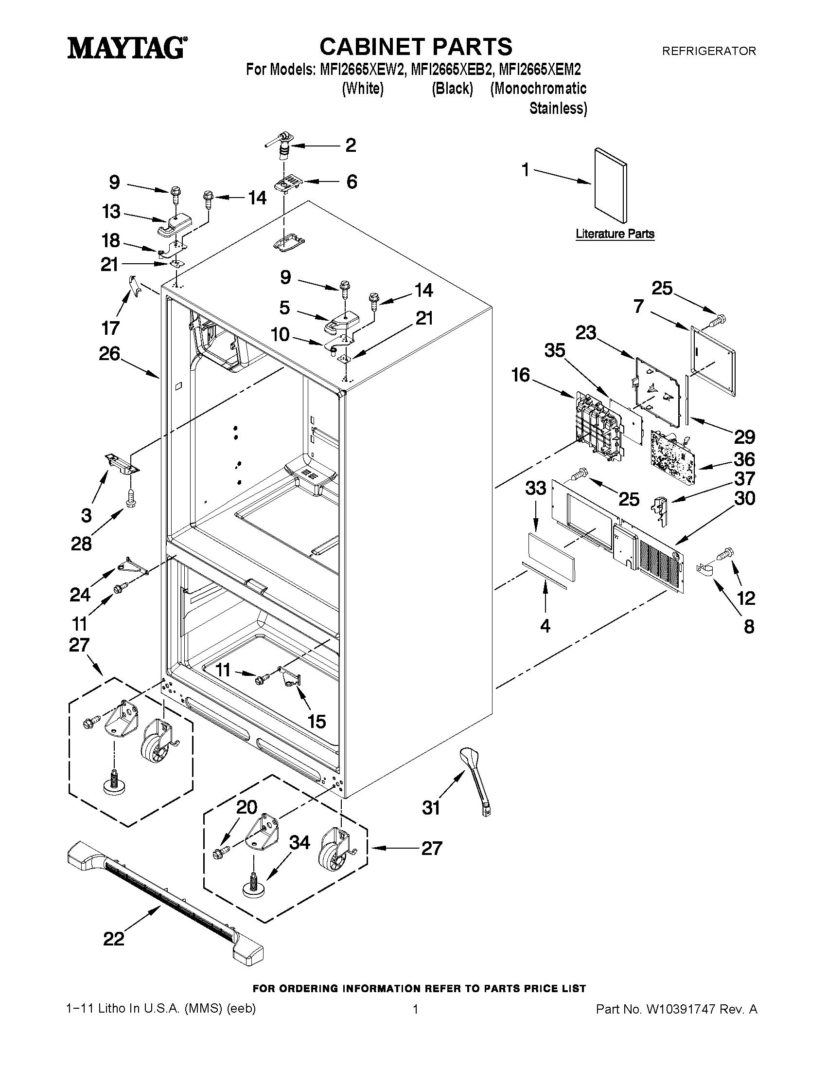 01 - CABINET PARTS