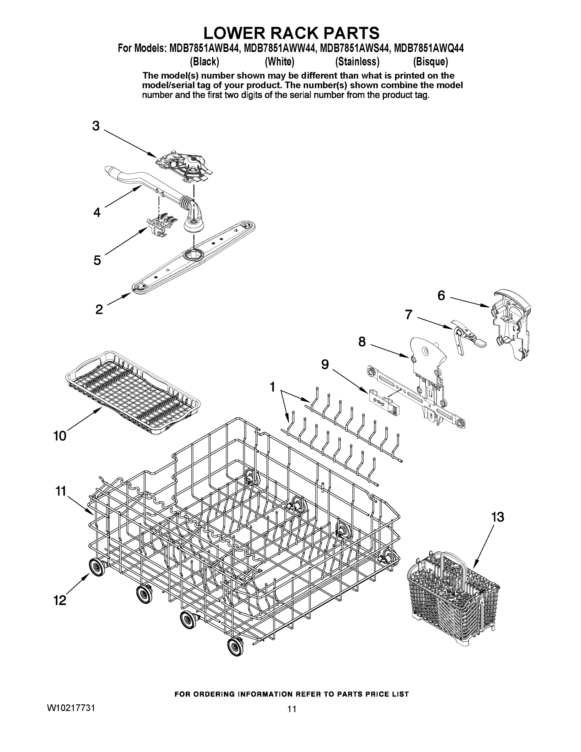09 - LOWER RACK PARTS