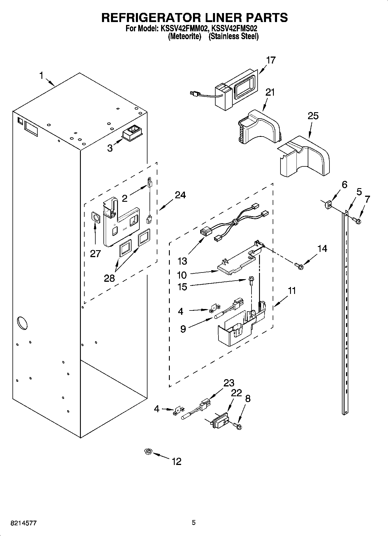 04 - REFRIGERATOR LINER PARTS