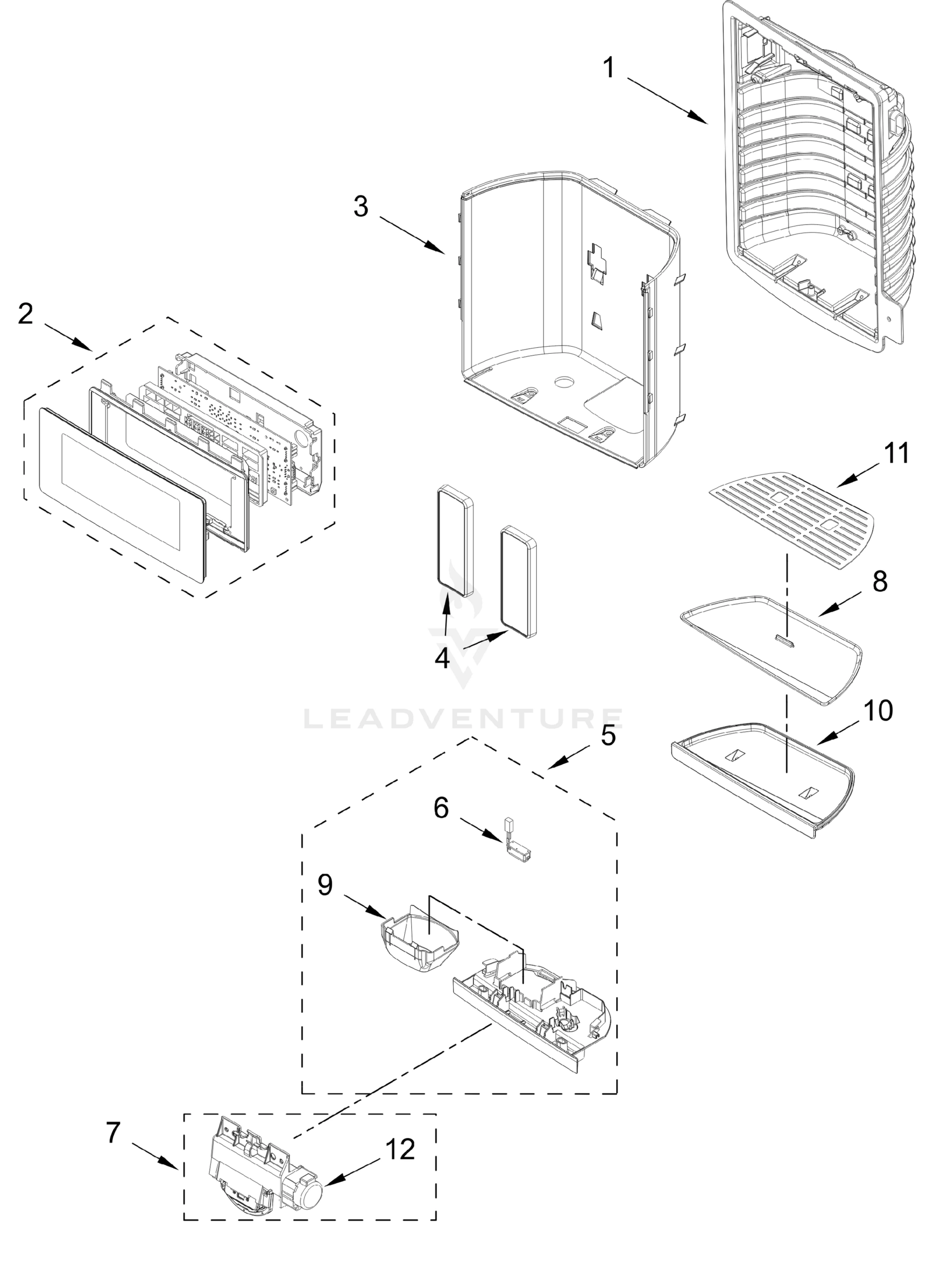DISPENSER FRONT PARTS