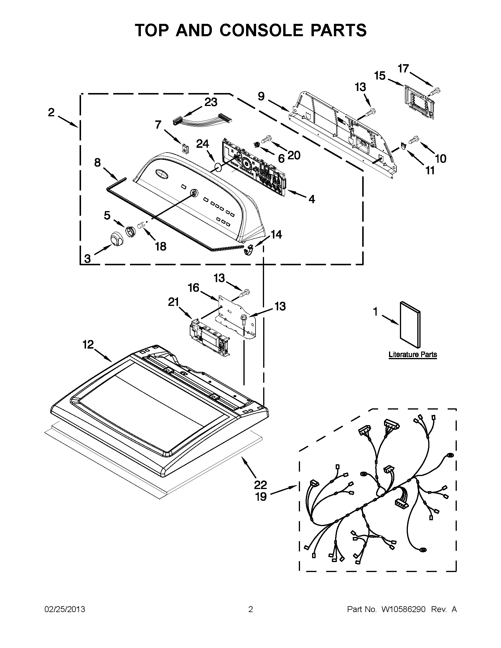 01 - TOP AND CONSOLE PARTS