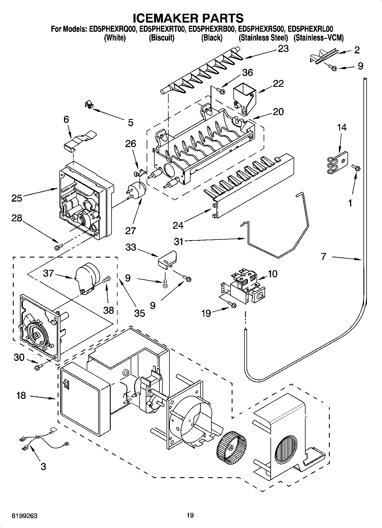12 - ICEMAKER PARTS, OPTIONAL PARTS