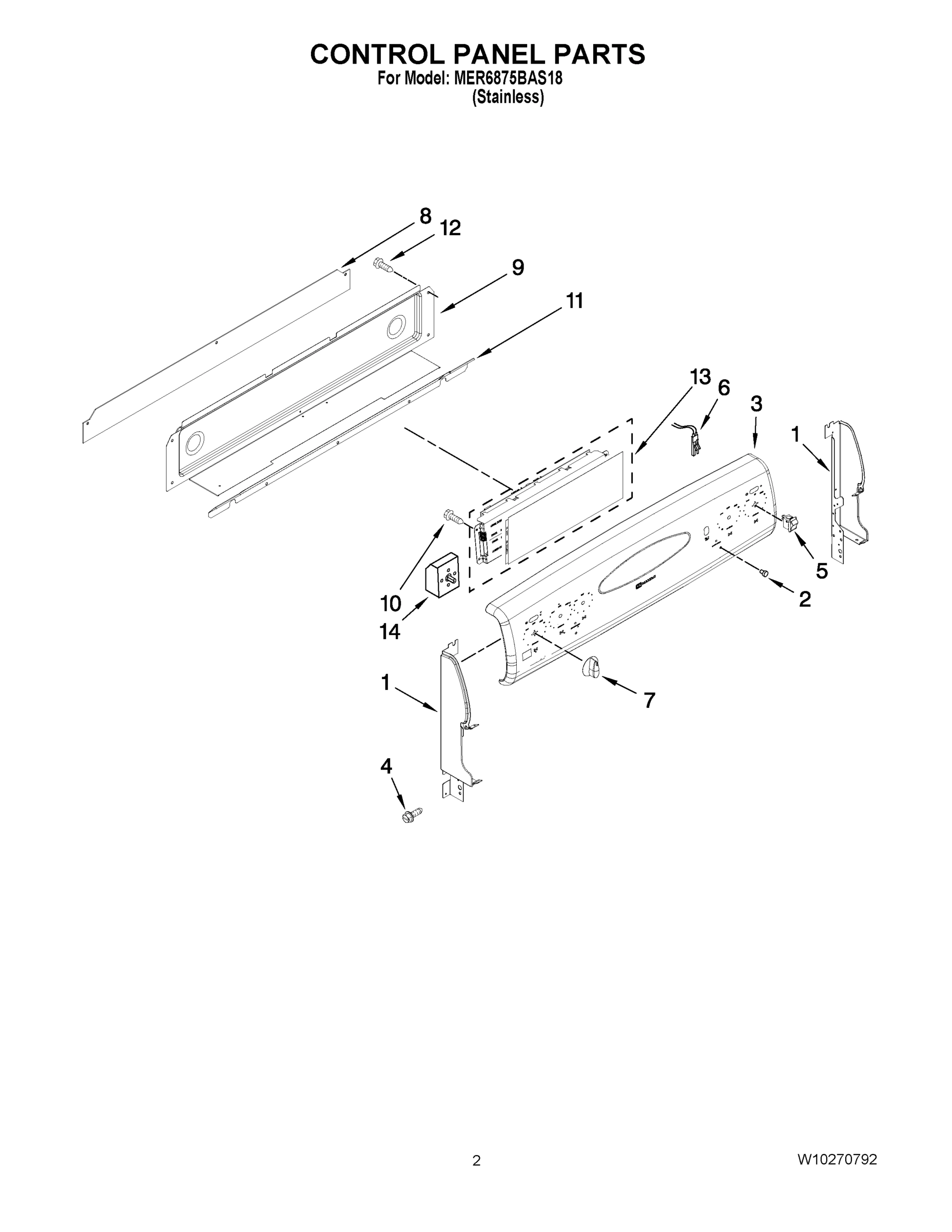 02 - CONTROL PANEL PARTS