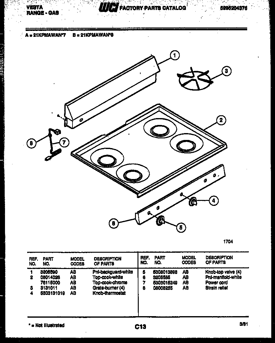 02 - COOKTOP PARTS