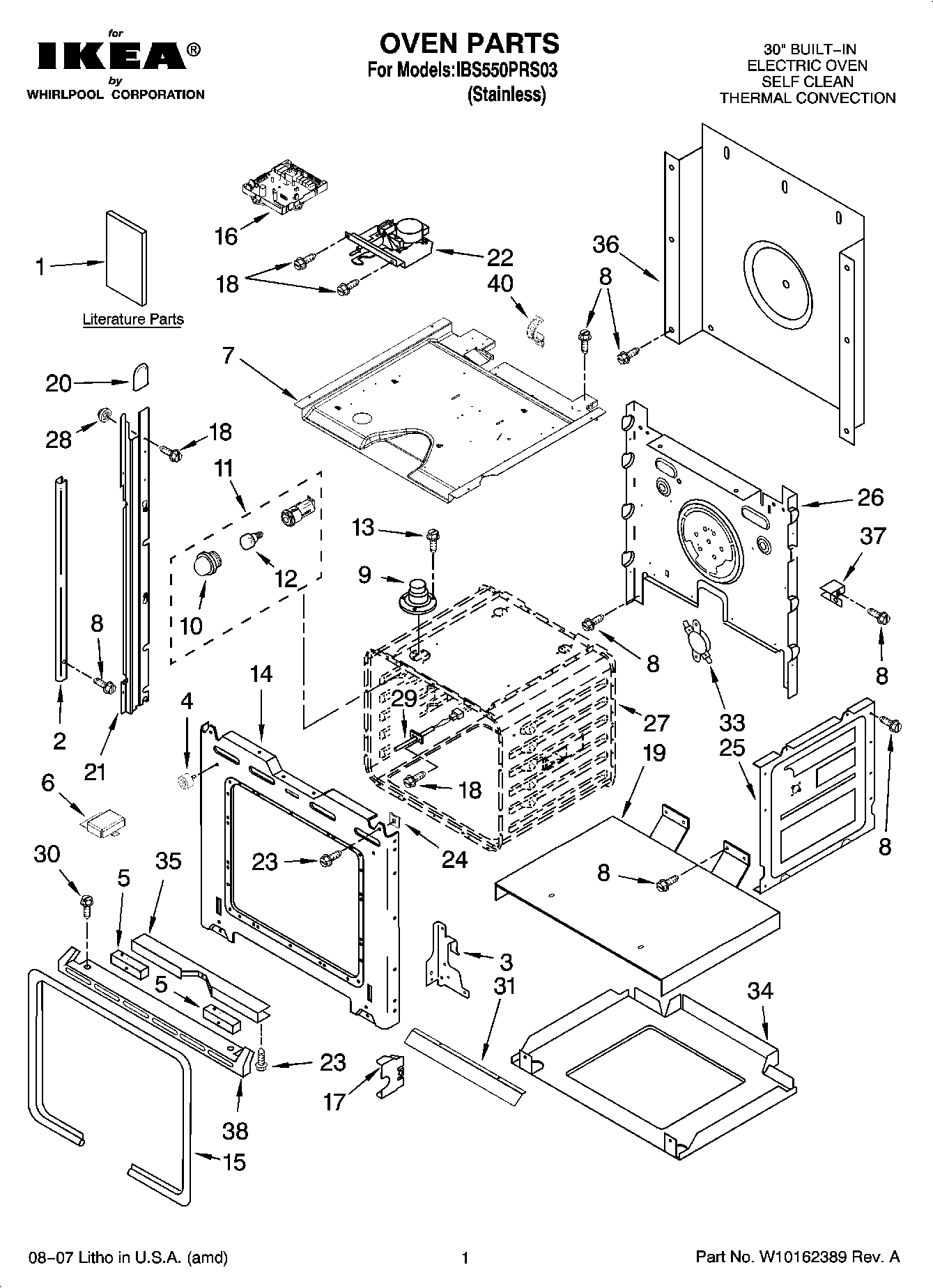 01 - OVEN PARTS