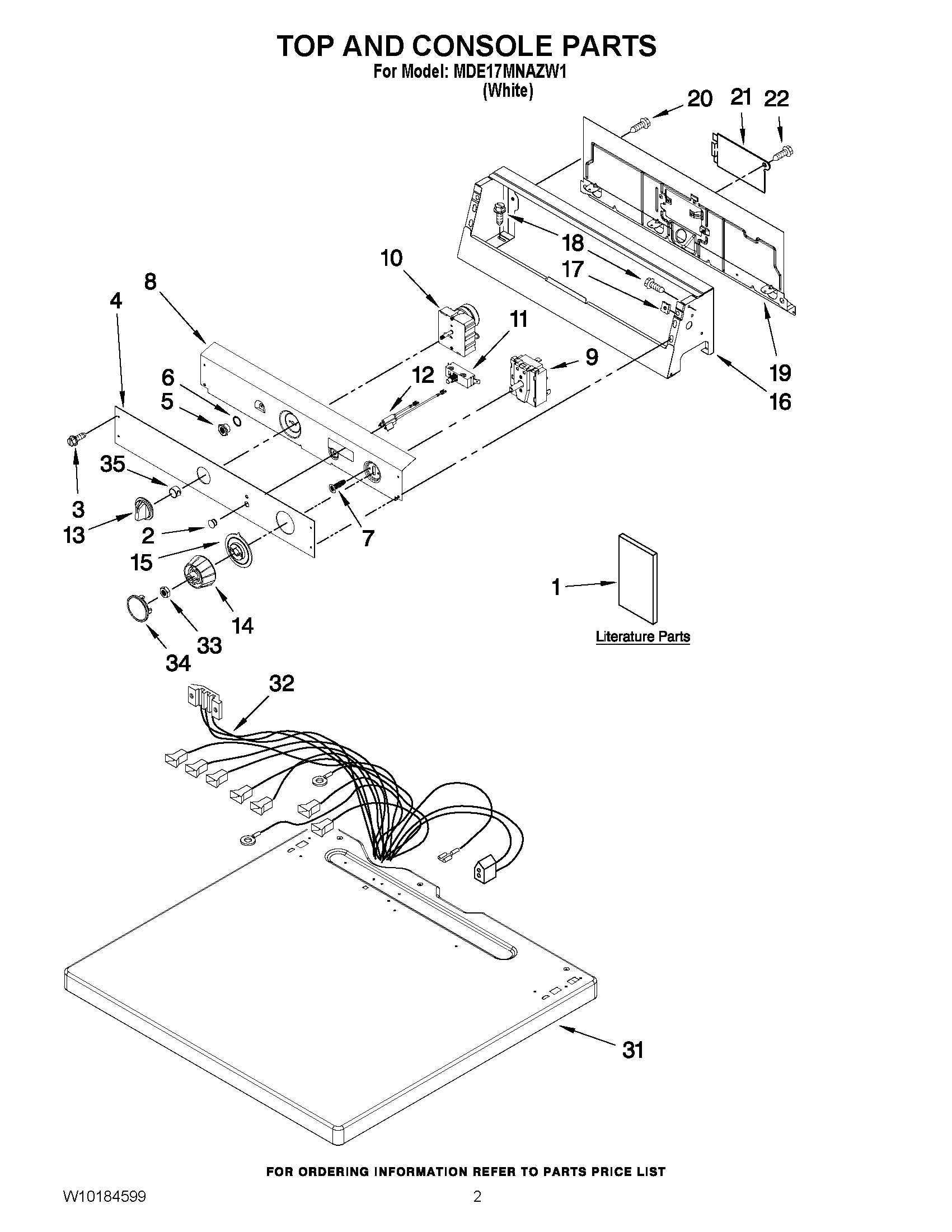 01 - TOP AND CONSOLE PARTS
