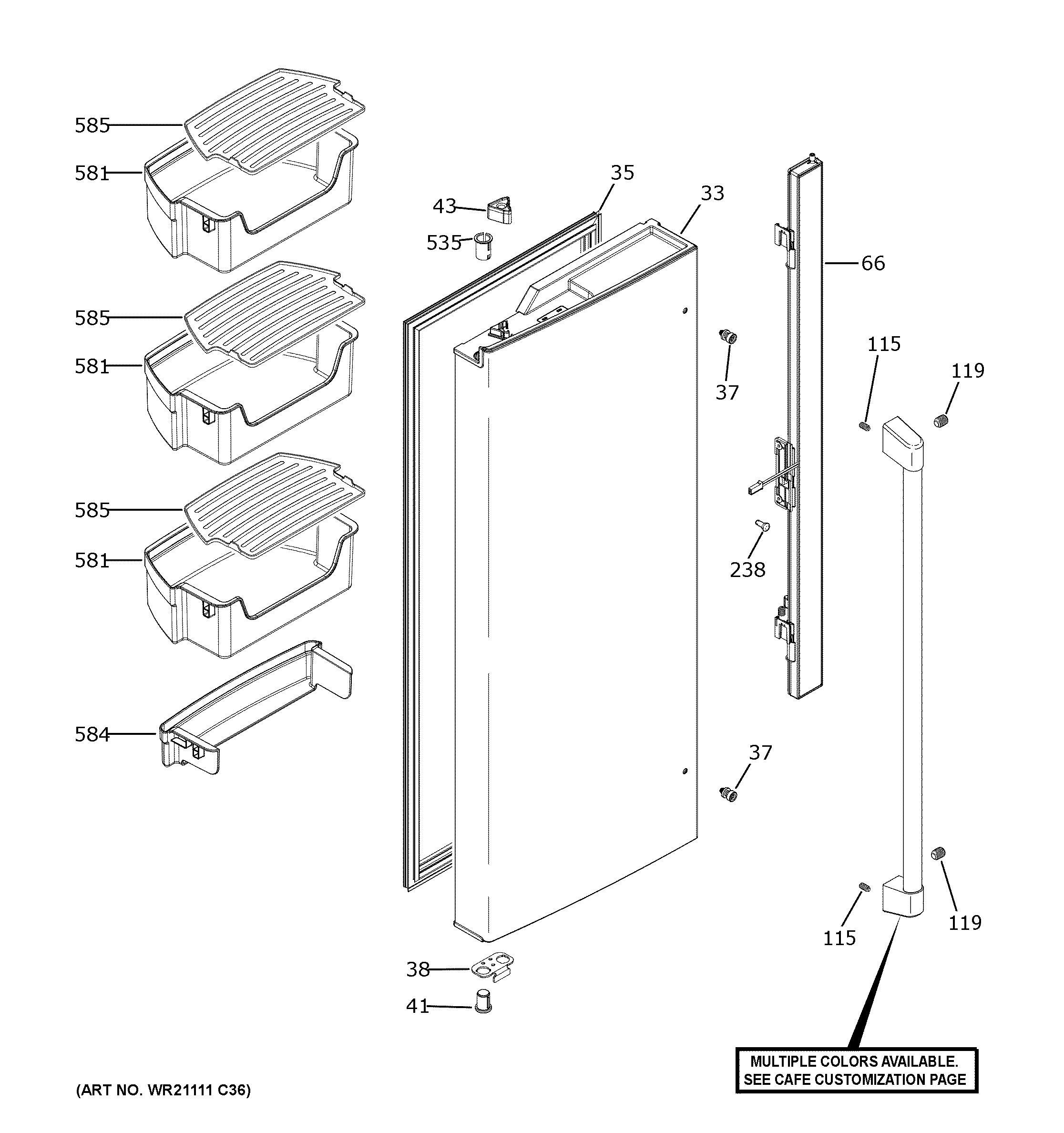 FRESH FOOD DOOR - LH