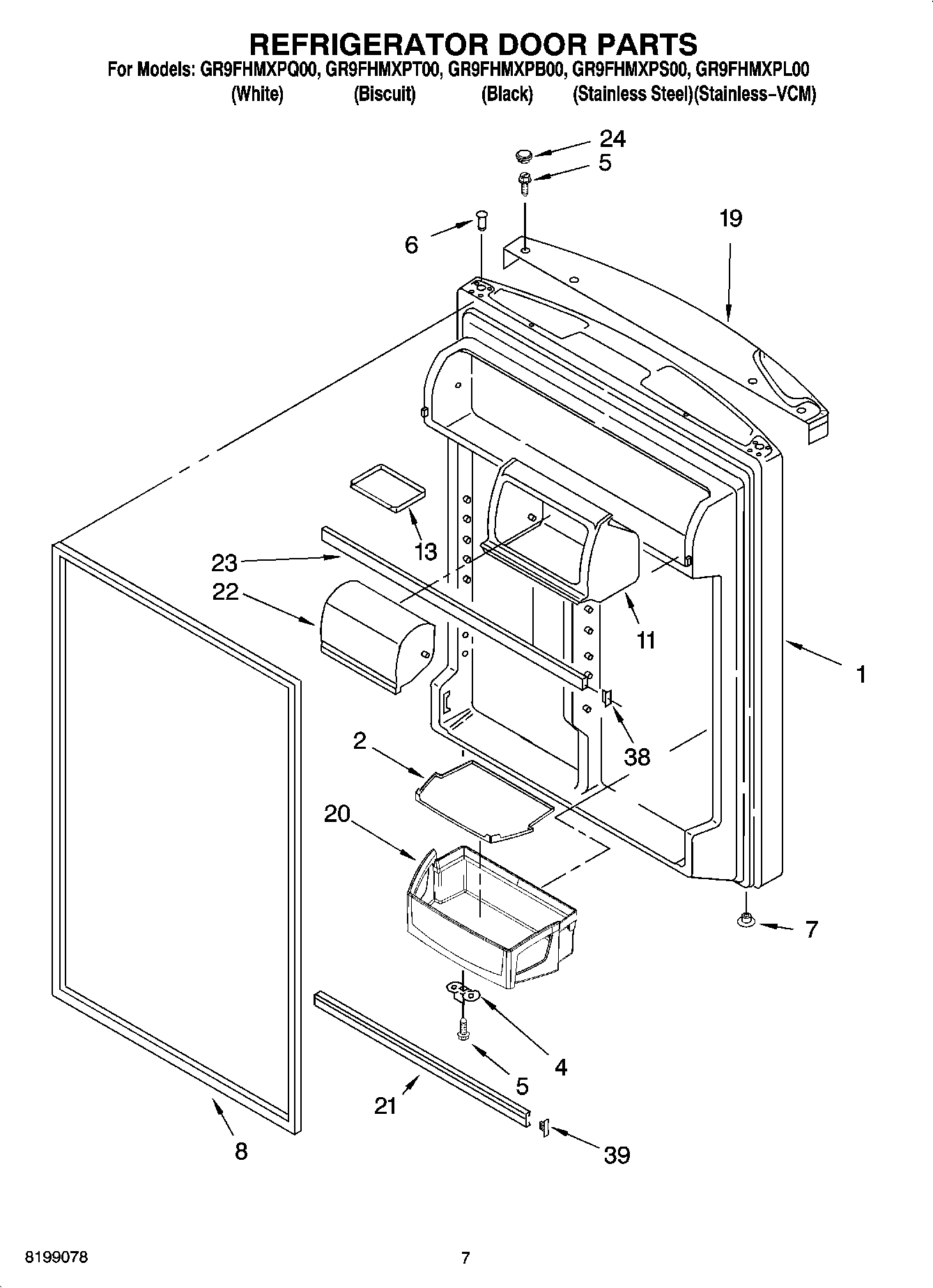 04 - REFRIGERATOR DOOR PARTS