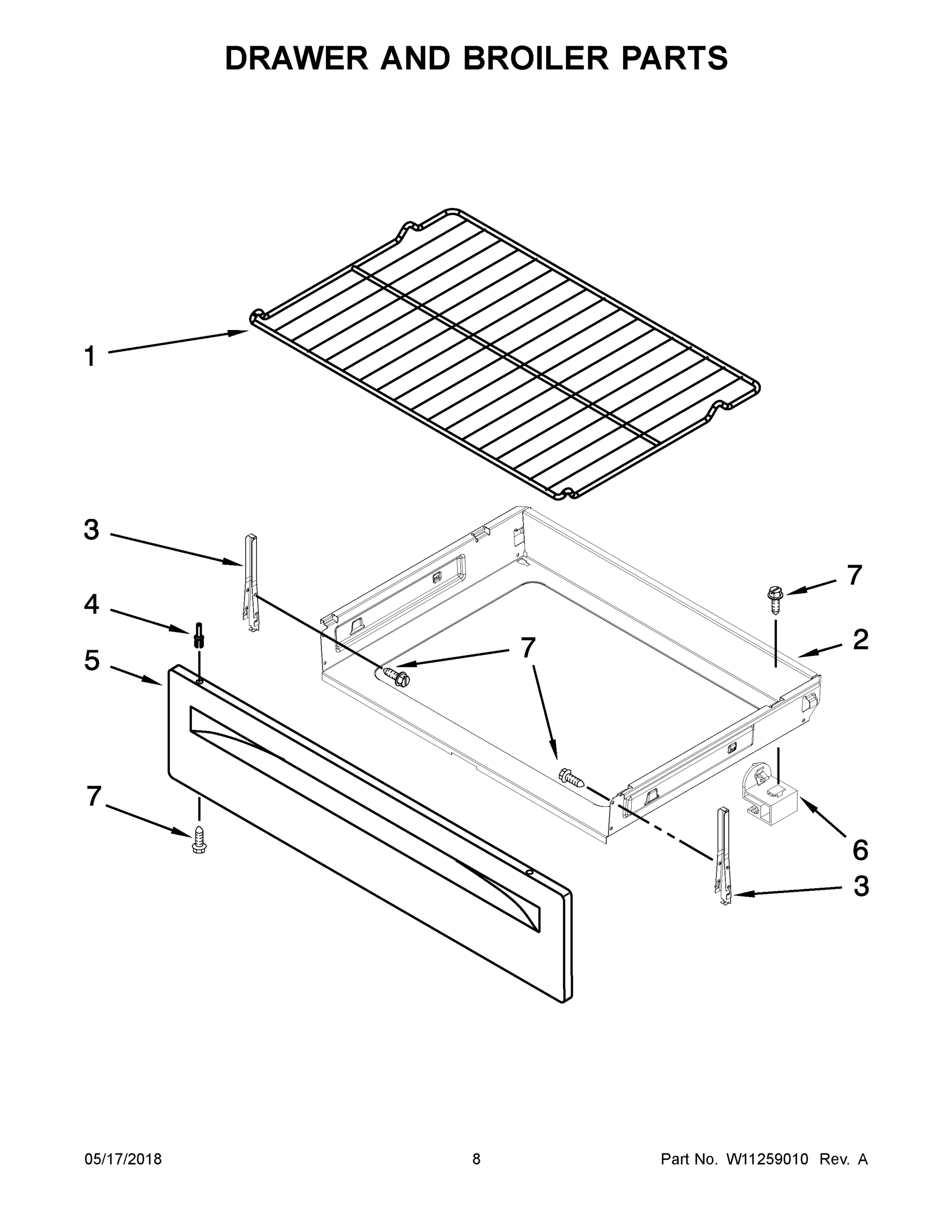 05 - DRAWER AND BROILER PARTS
