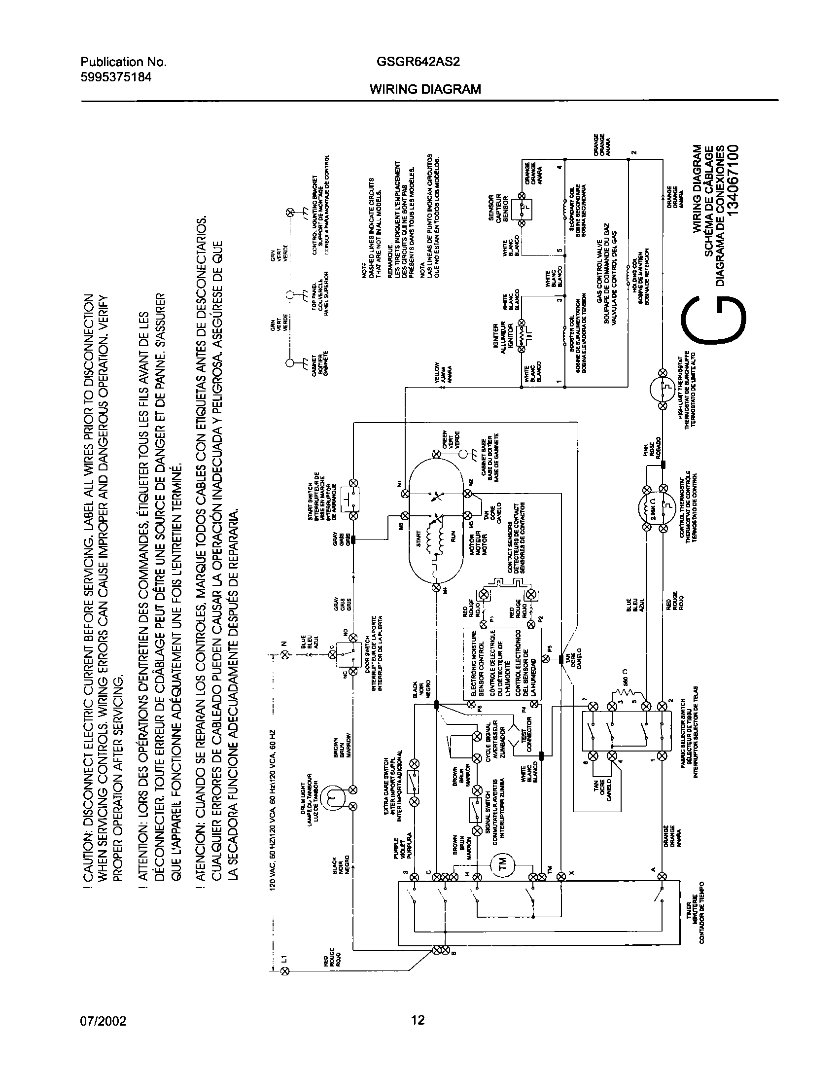 12 - 134067100 WIRING DIAGRAM
