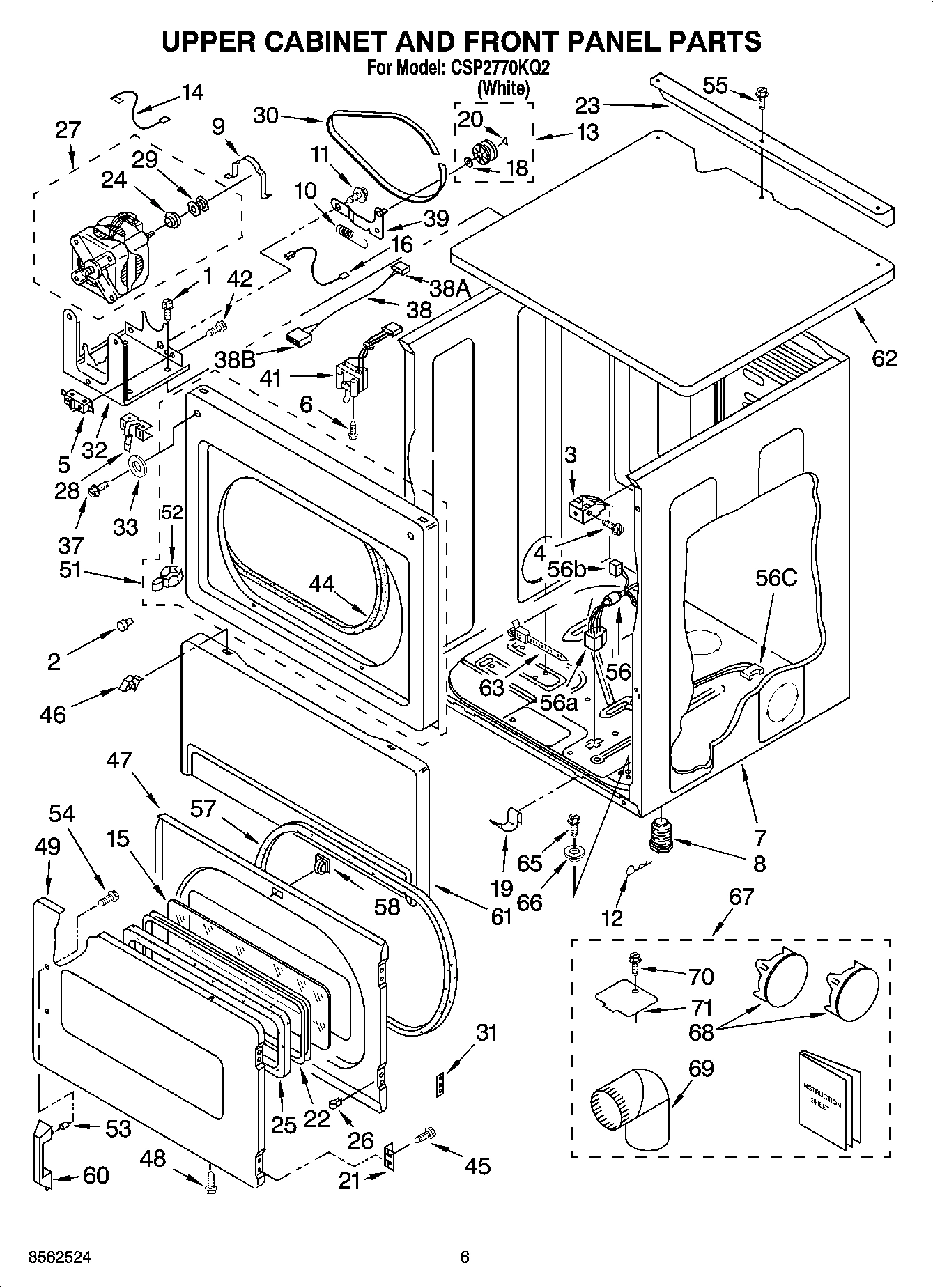 03 - UPPER CABINET AND FRONT PANEL PARTS