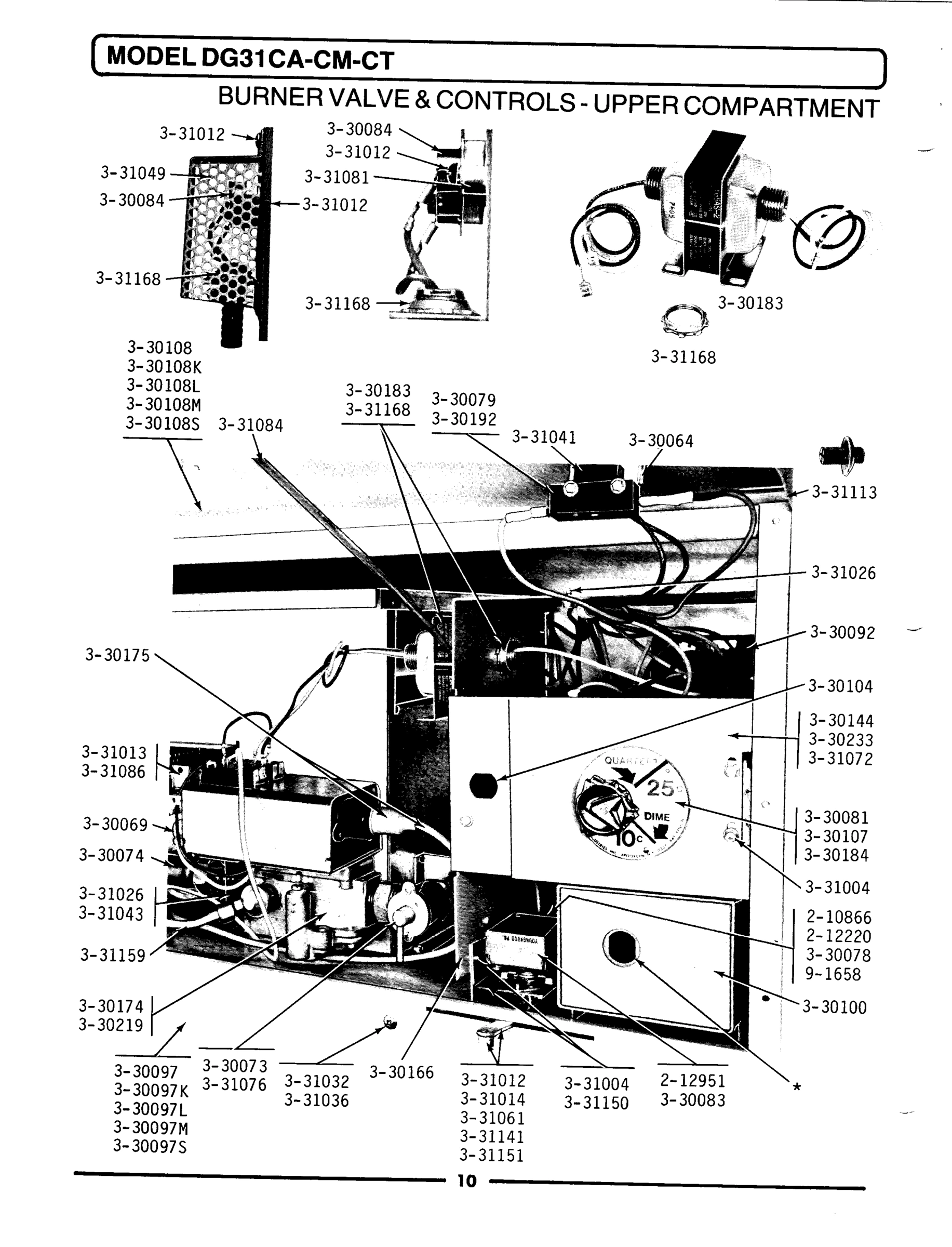 05 - BURNER VALVE & CONTROLS-UPPER COMP.