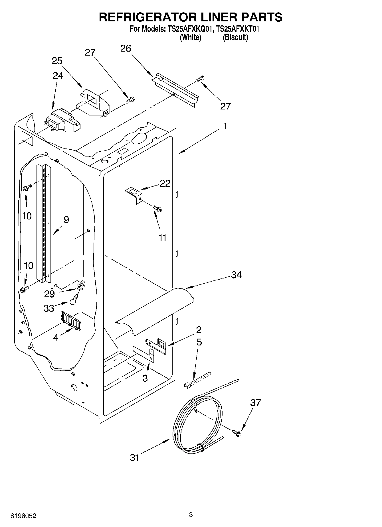 02 - REFRIGERATOR LINER PARTS