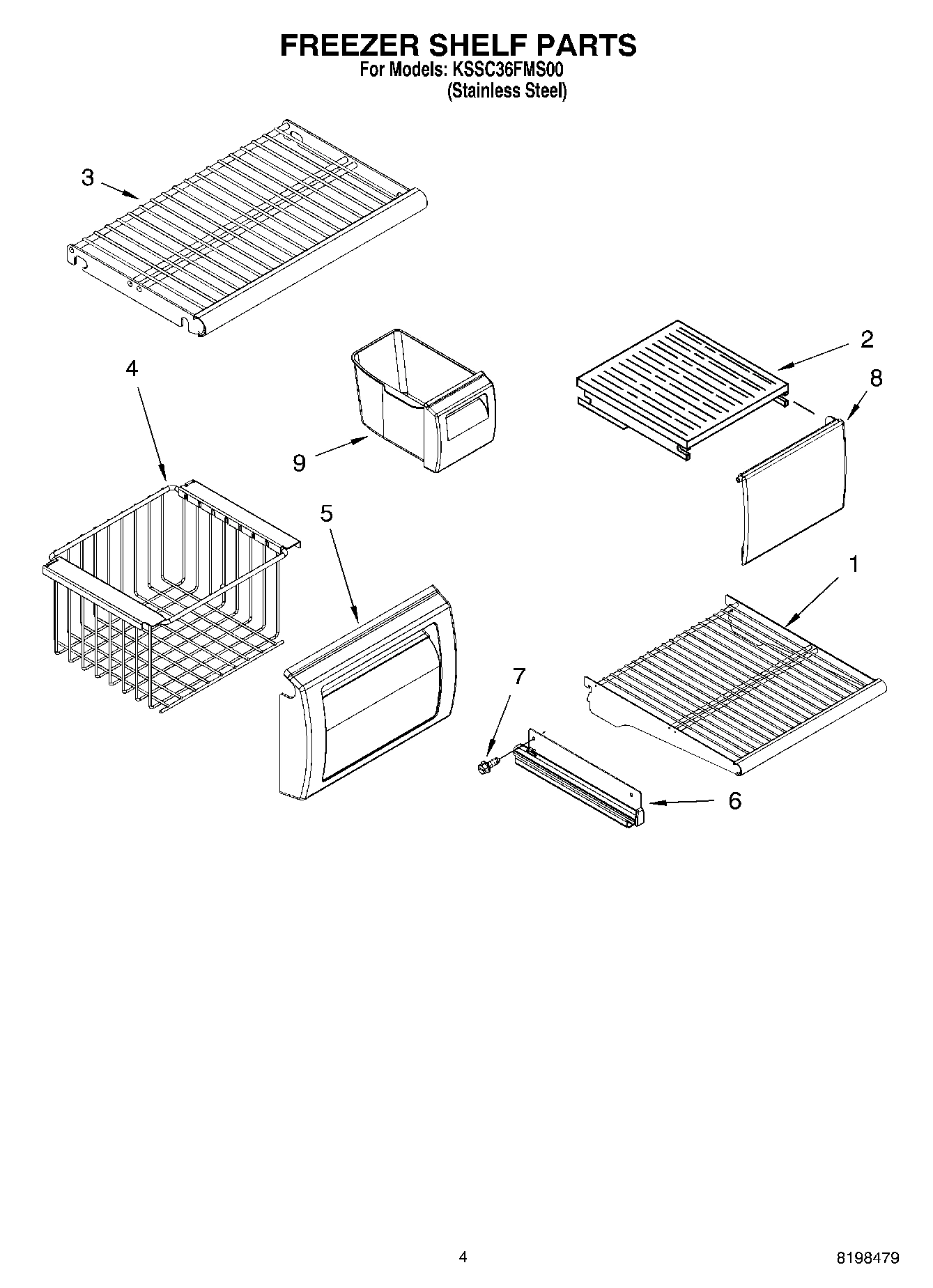 03 - FREEZER SHELF PARTS