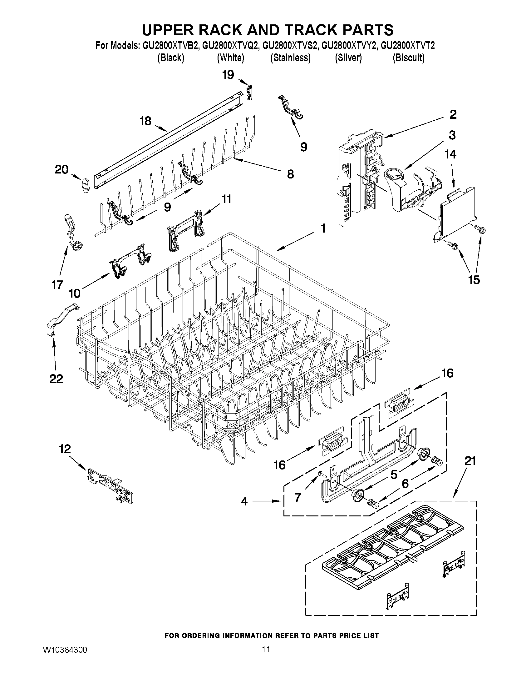 09 - UPPER RACK AND TRACK PARTS