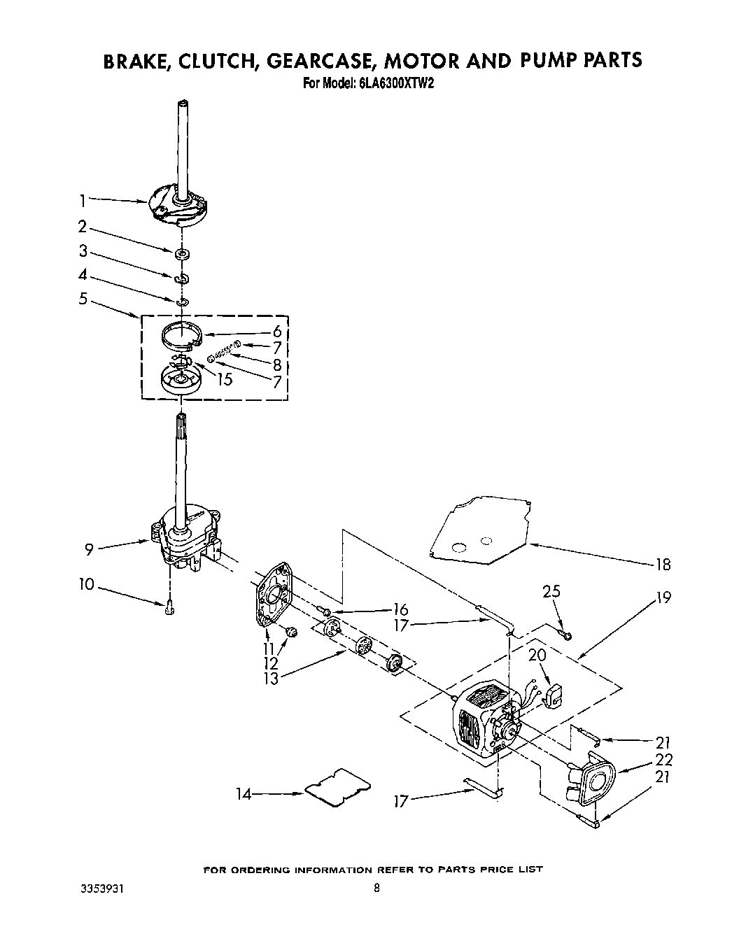 07 - BRAKE, CLUTCH, GEARCASE, MOTOR AND PUMP