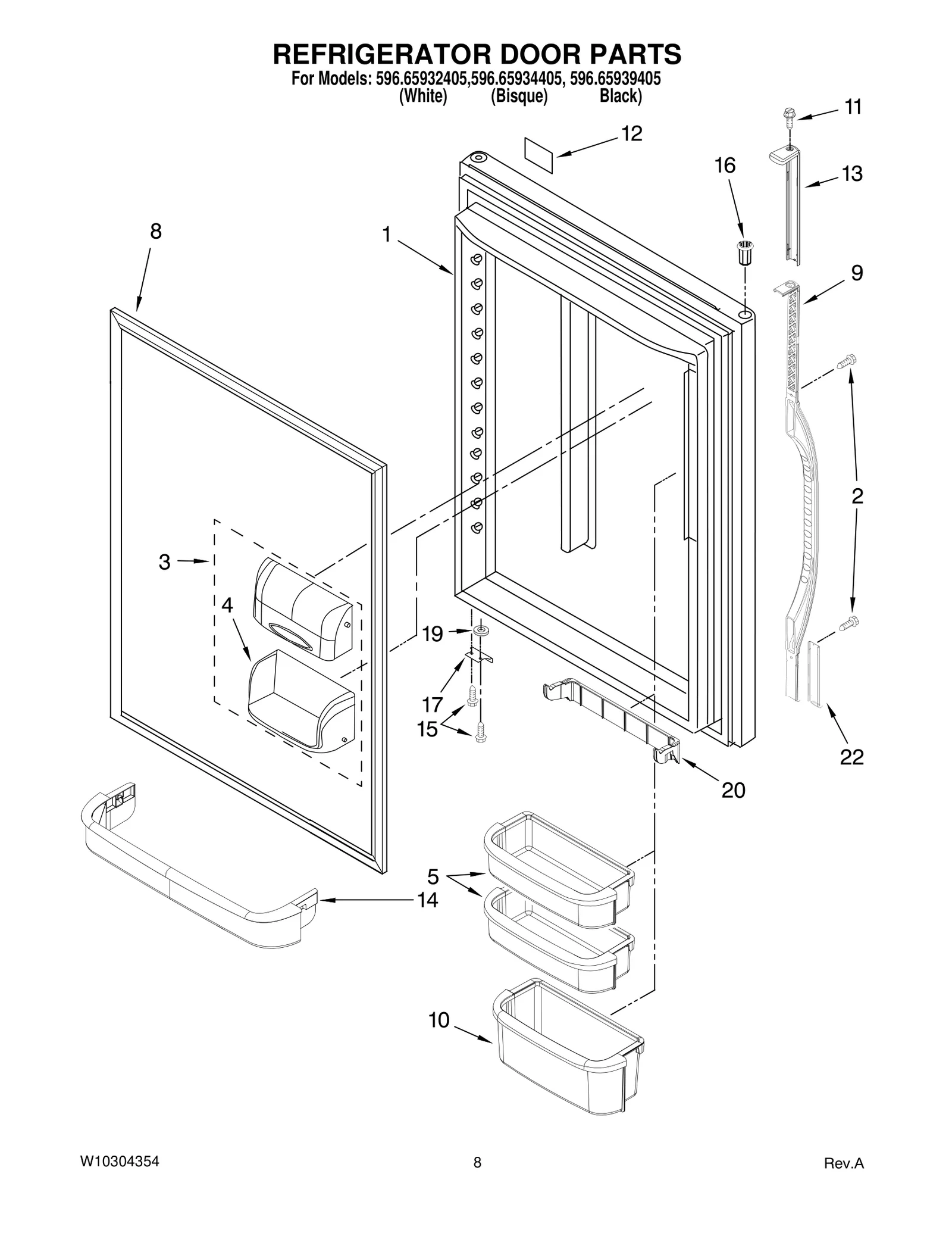 REFRIGERATOR DOOR PARTS