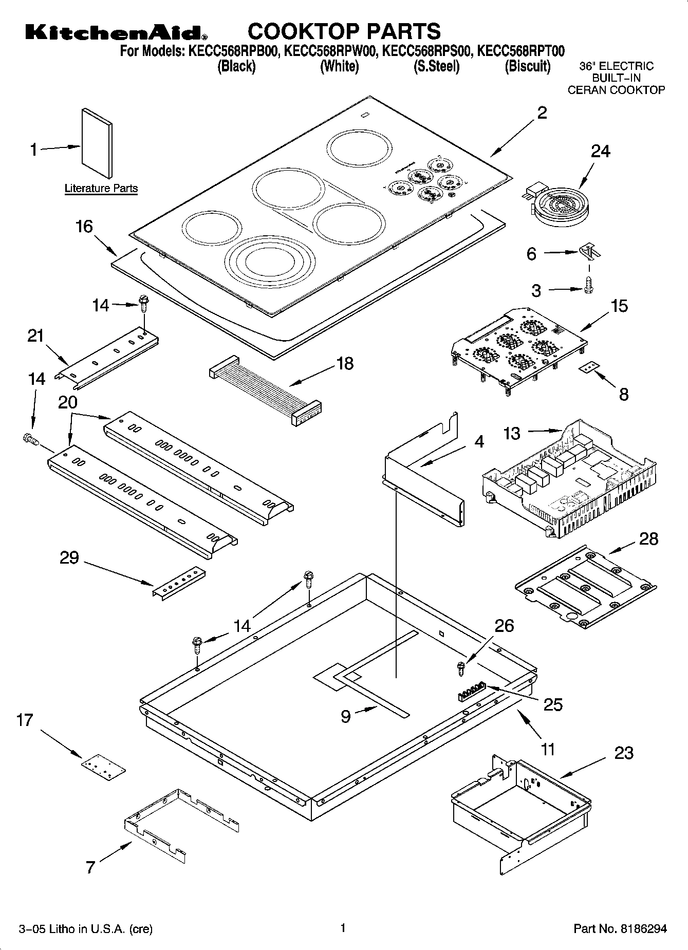 01 - COOKTOP PARTS, MISCELLANEOUS PARTS