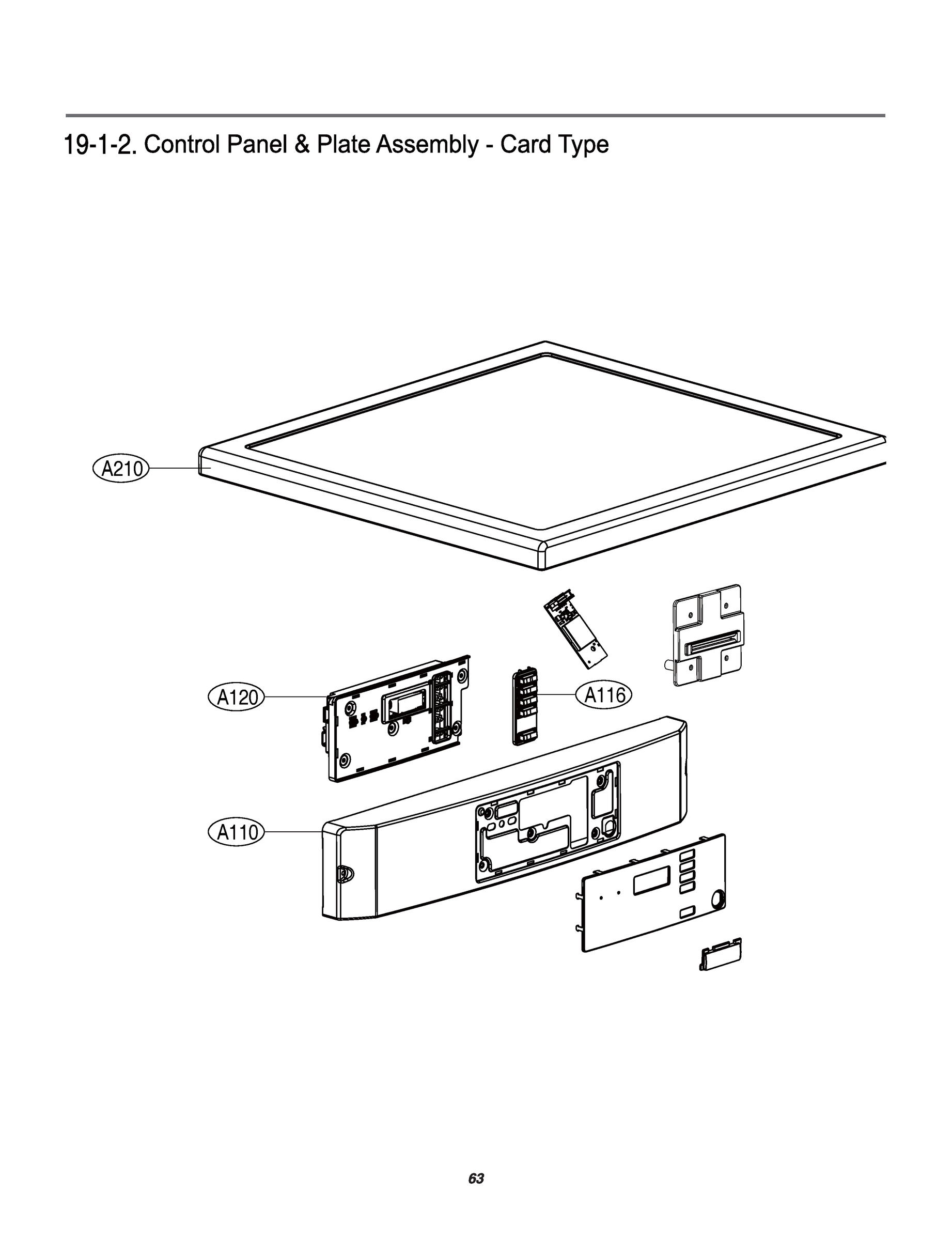CONTROL PANEL & PLATE ASSEMBLY CARD TYPE