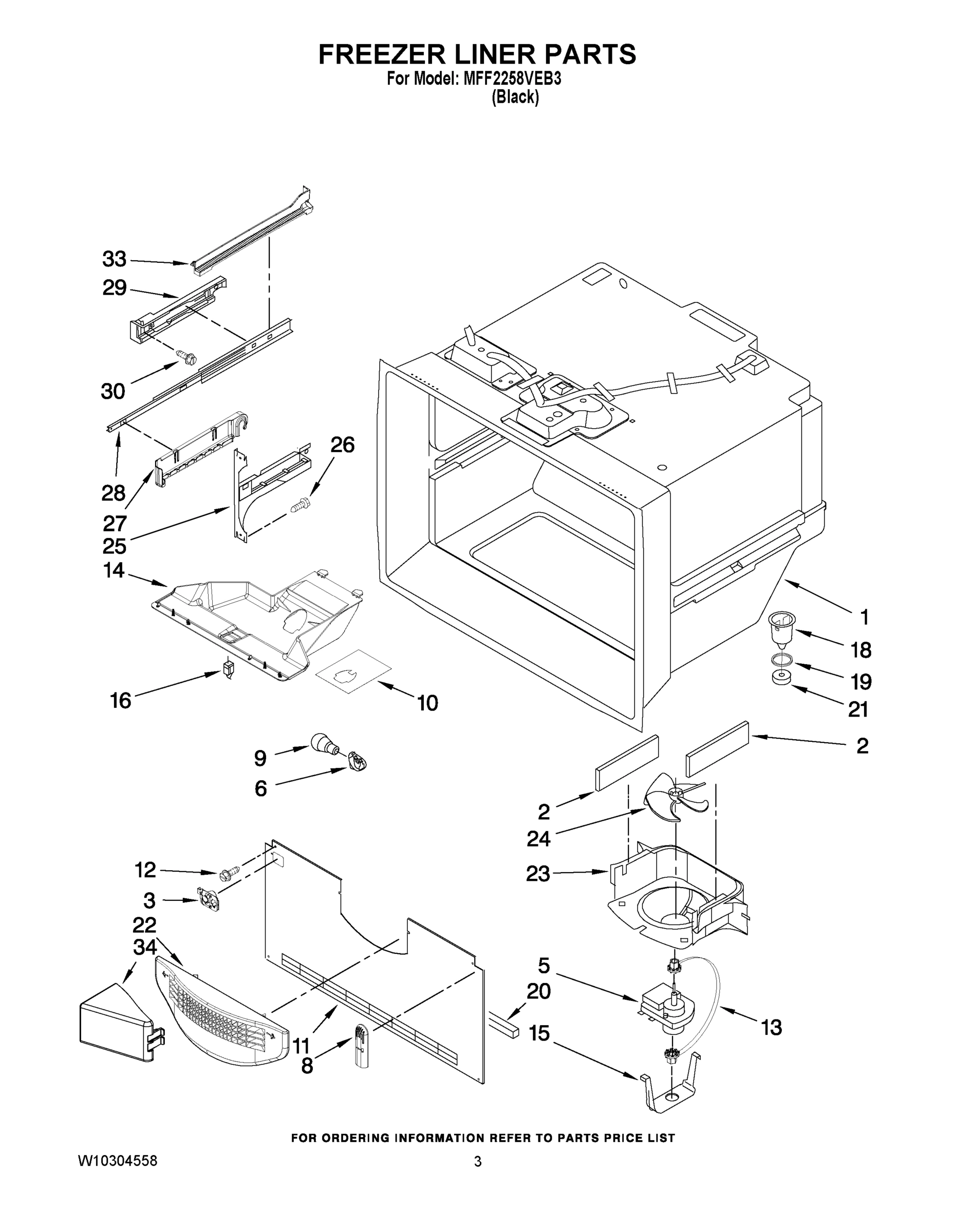 02 - FREEZER LINER PARTS