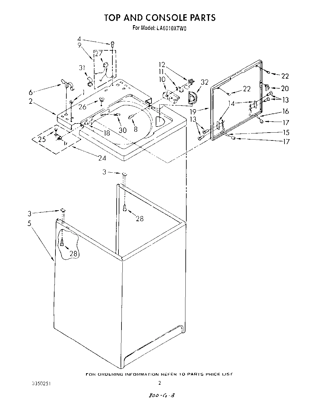 02 - TOP AND CONSOLE , LITERATURE AND OPTIONAL