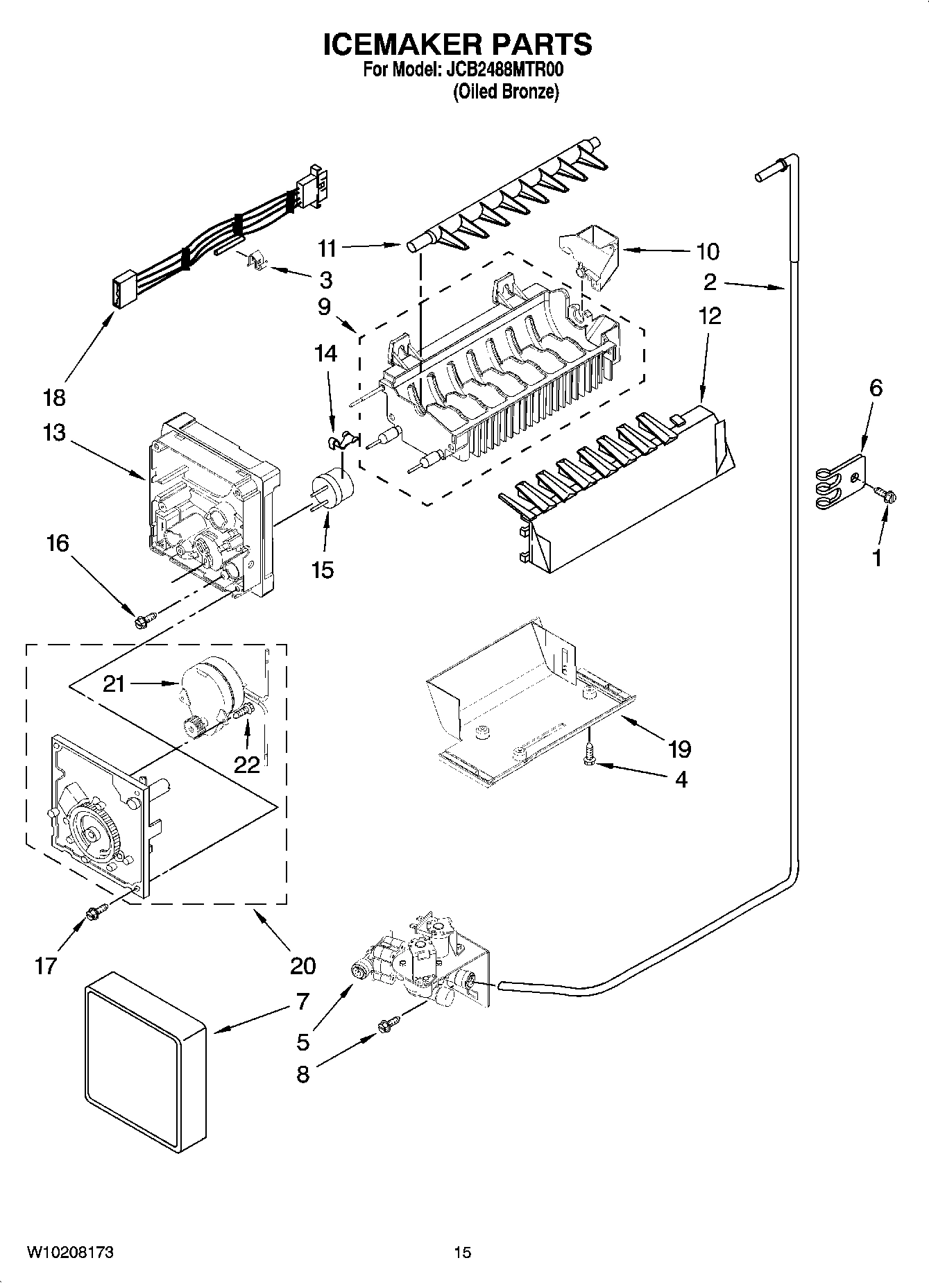 10 - ICEMAKER PARTS, OPTIONAL PARTS (NOT INCLUDED)