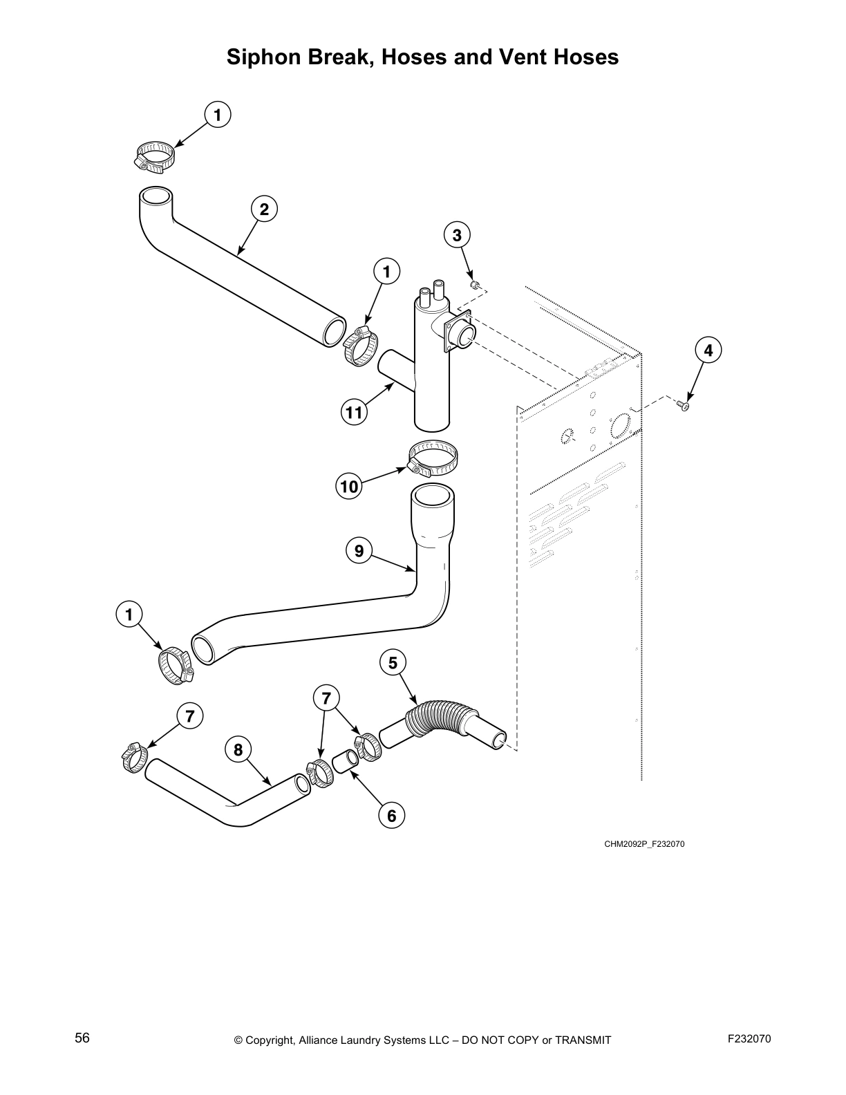 Siphon Break, Hoses and Vent Hoses