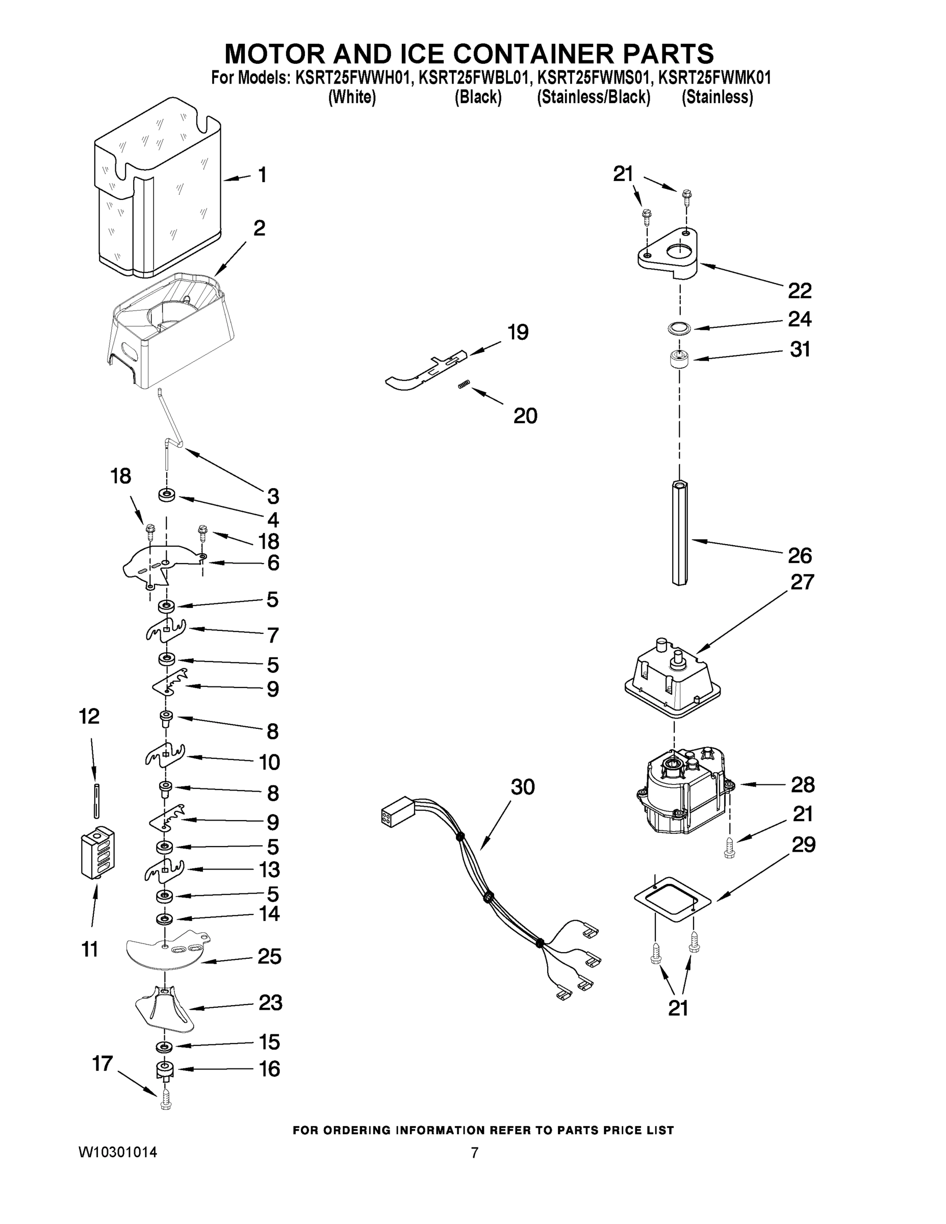 05 - MOTOR AND ICE CONTAINER PARTS