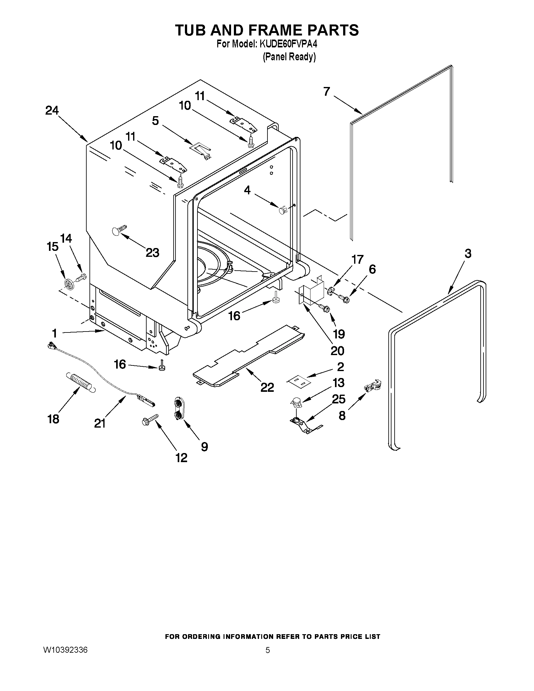 05 - TUB AND FRAME PARTS