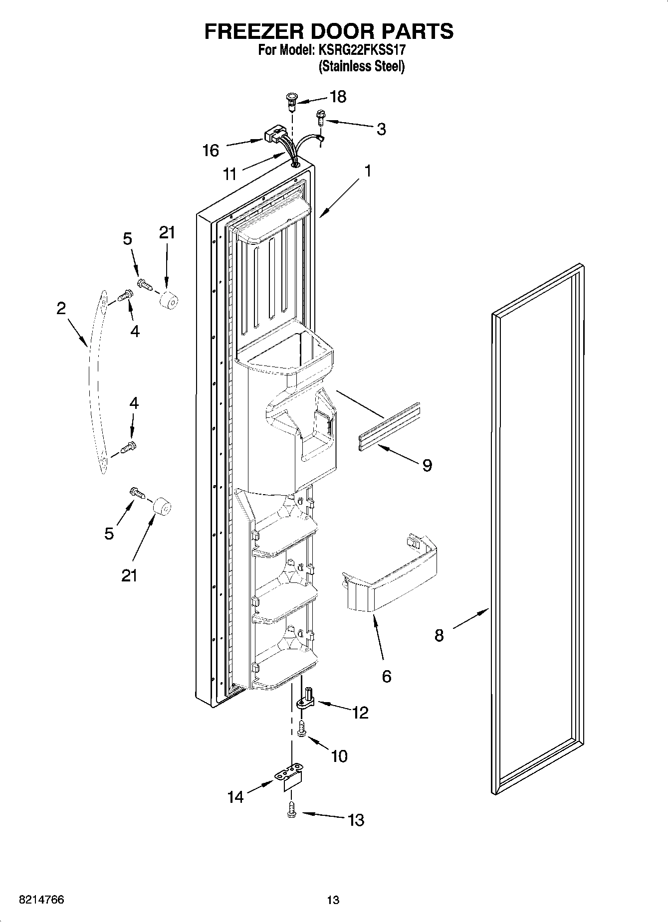 08 - FREEZER DOOR PARTS