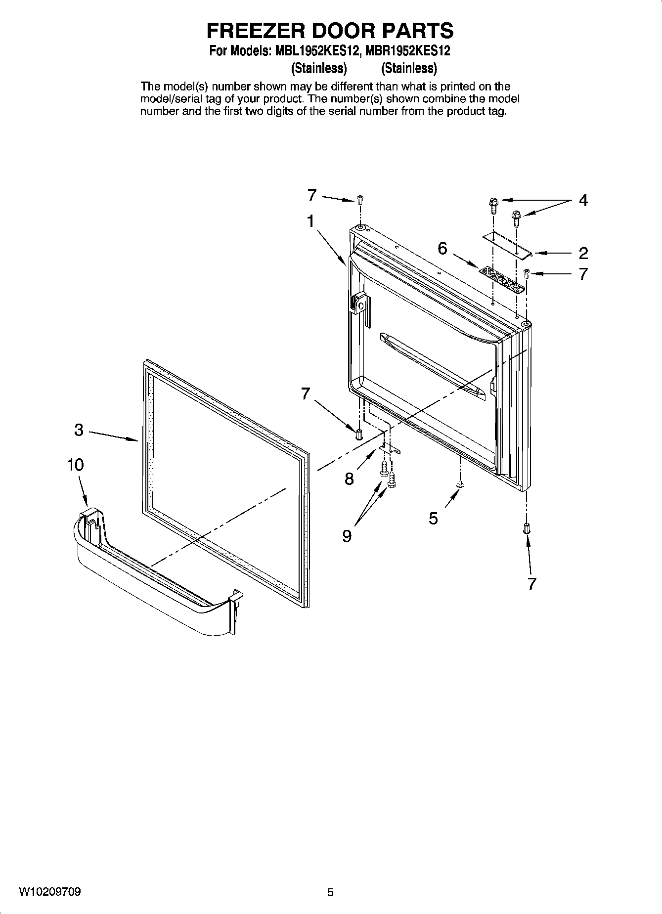 03 - FREEZER DOOR PARTS