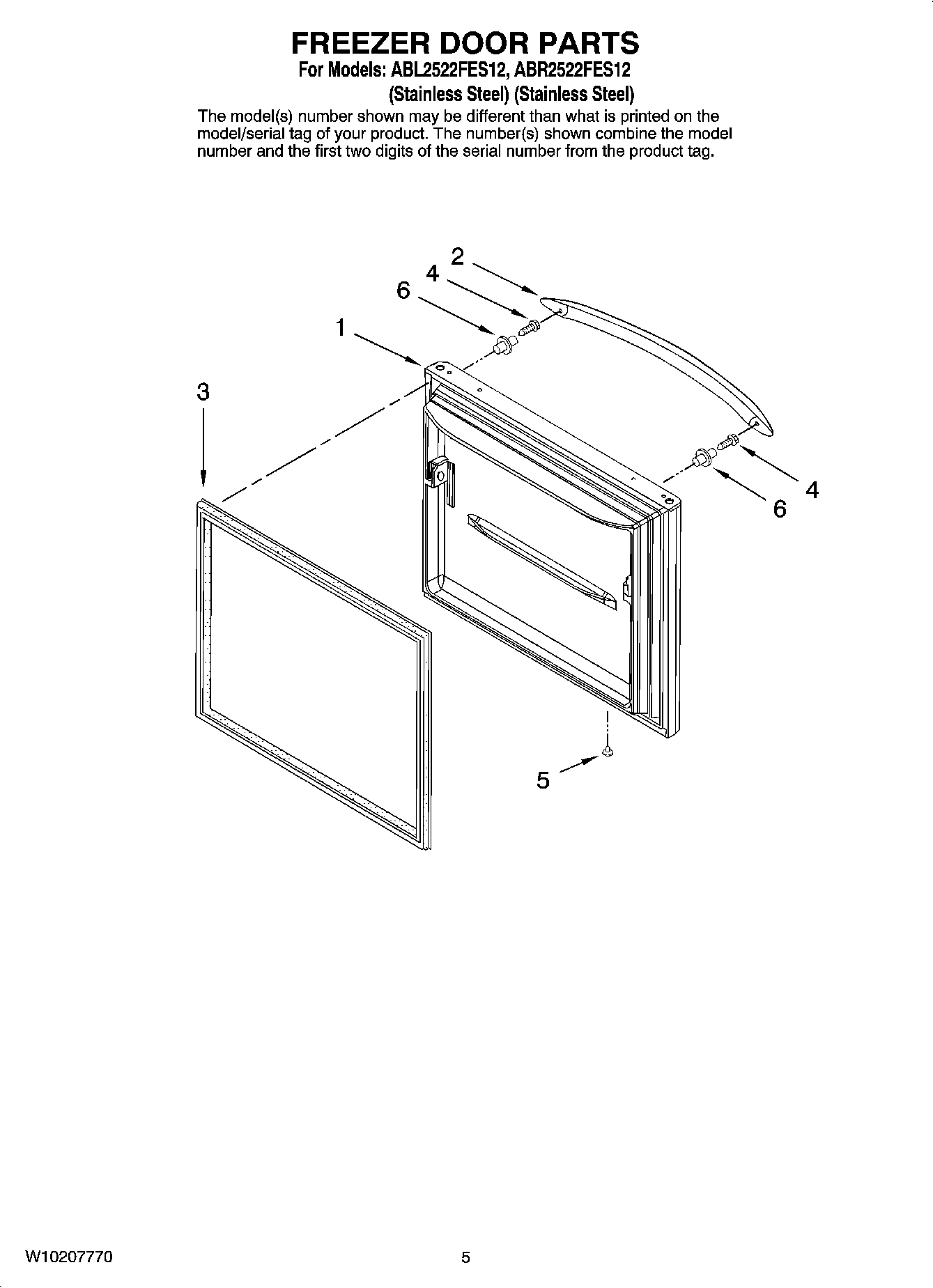 03 - FREEZER DOOR PARTS