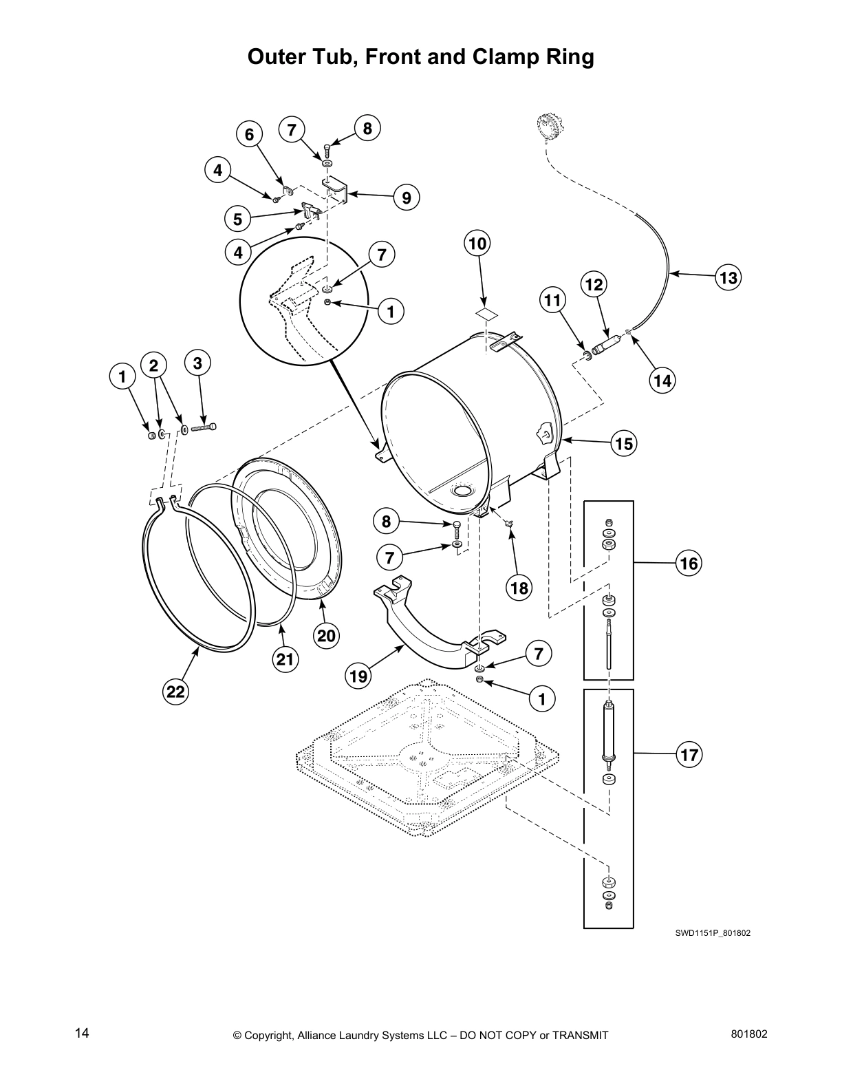 Outer Tub, Front and Clamp Ring