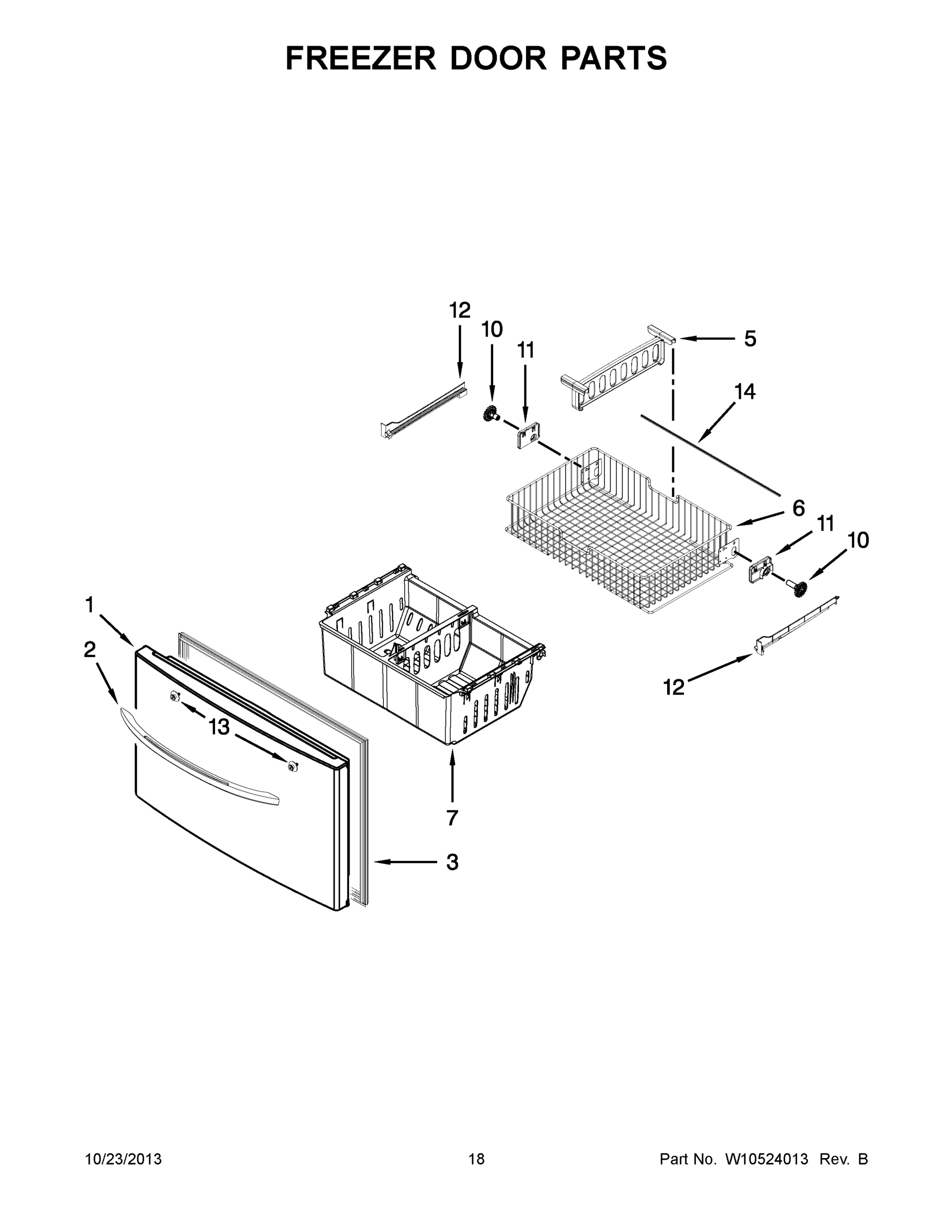 10 - FREEZER DOOR PARTS