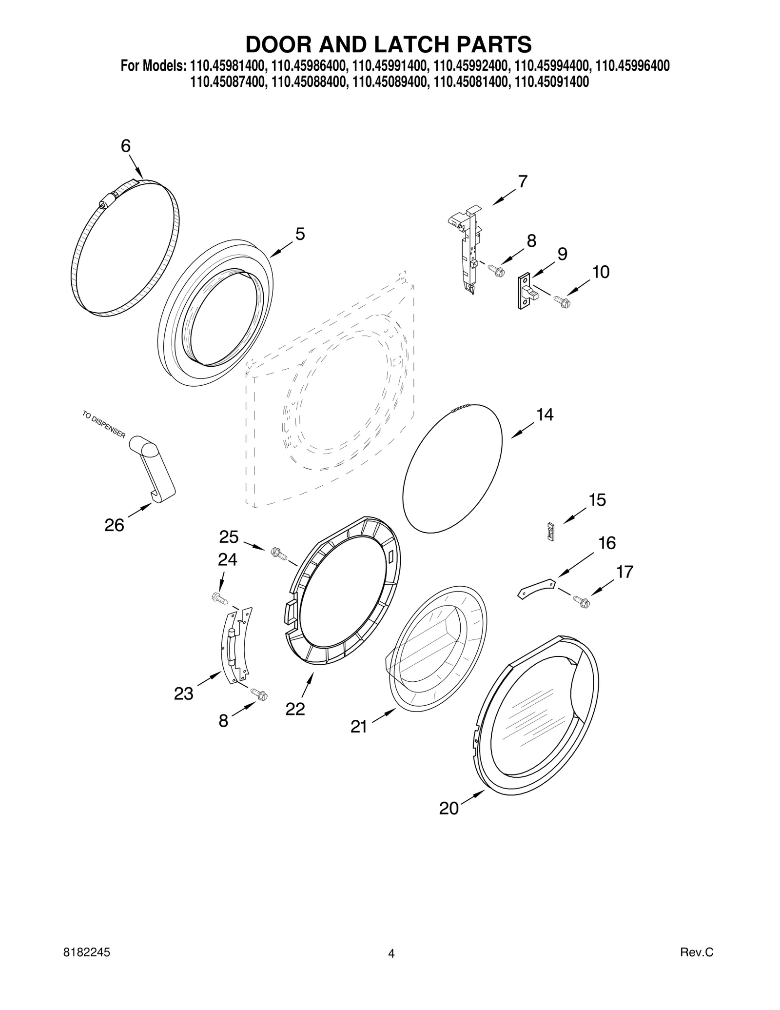 DOOR AND LATCH PARTS