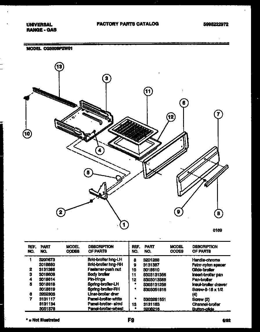 05 - BROILER DRAWER PARTS