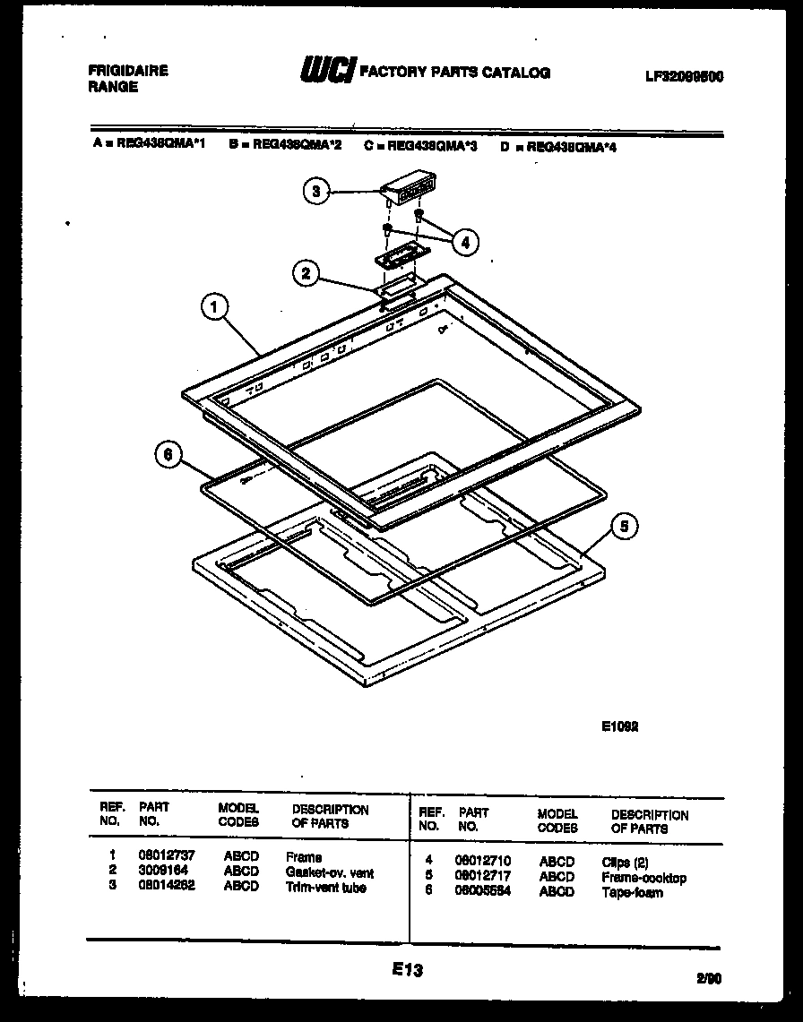 05 - COOKTOP FRAME PARTS