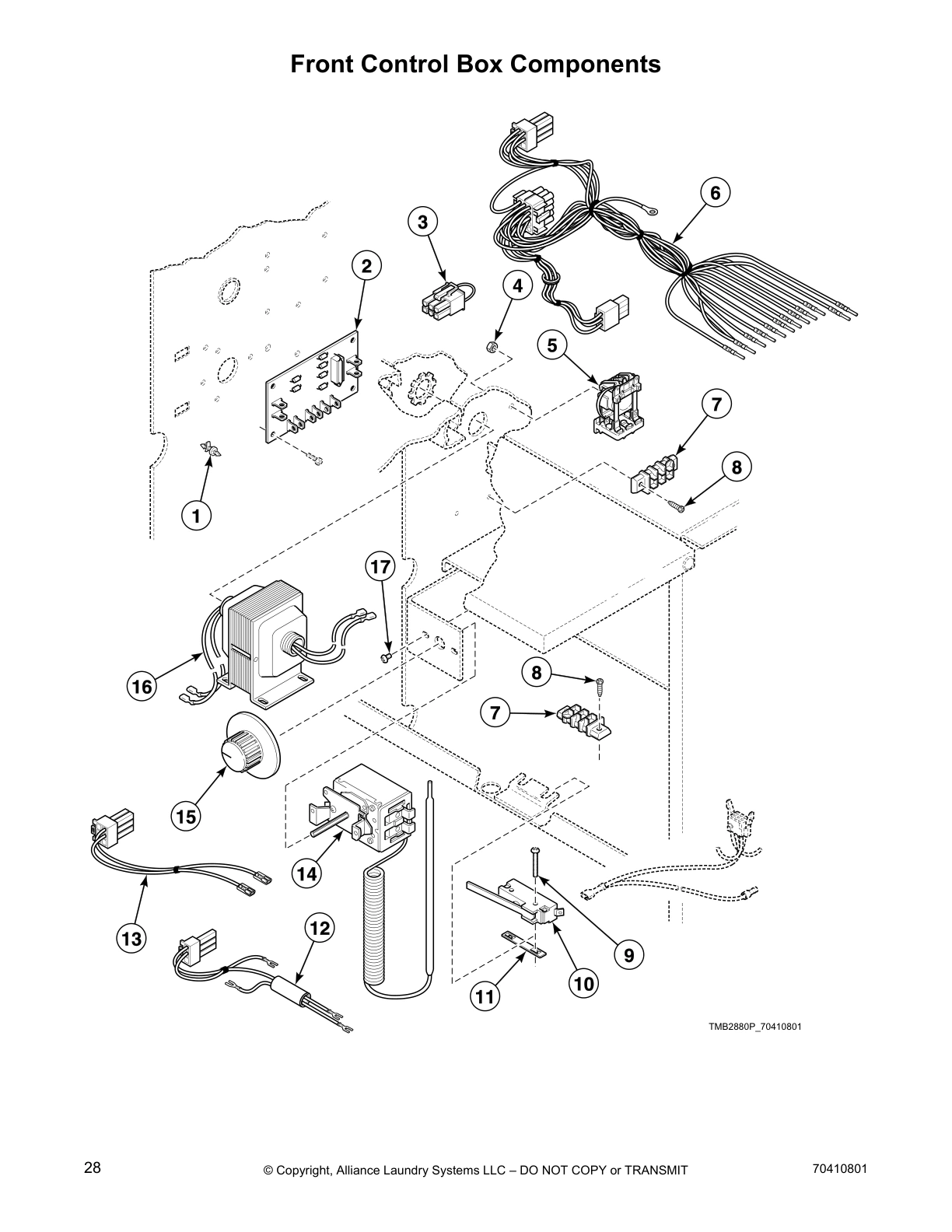 Front Control Box Components
