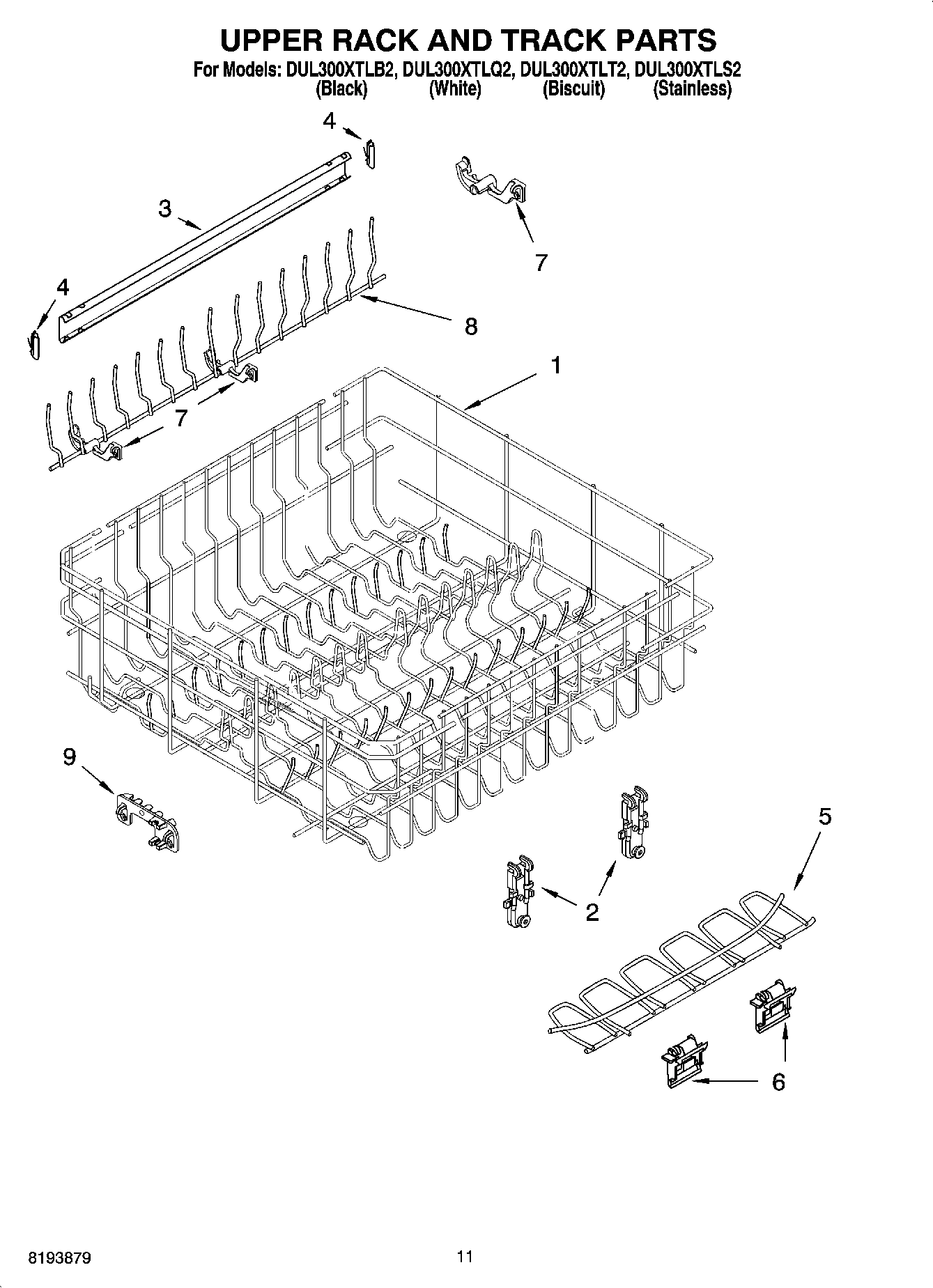 09 - UPPER RACK AND TRACK PARTS