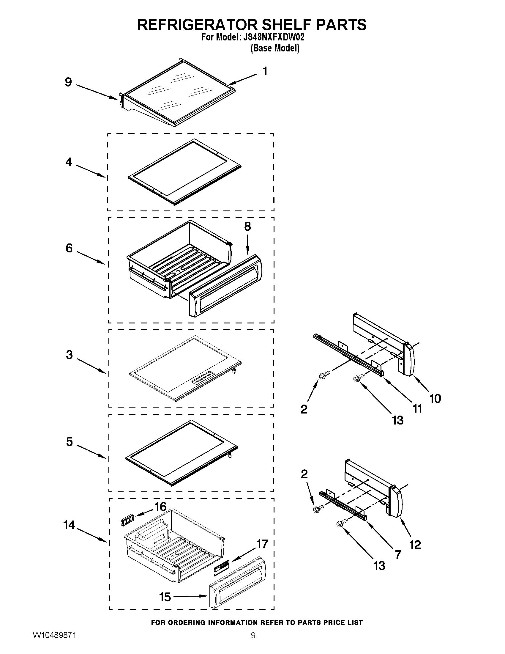 07 - REFRIGERATOR SHELF PARTS
