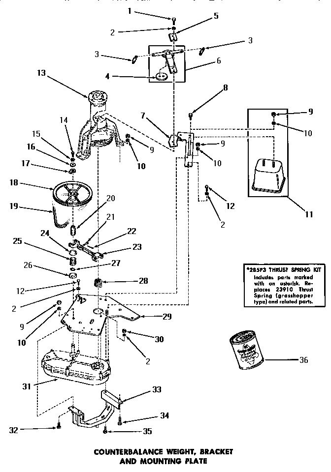 13 - COUNTERBALANCE WEIGHT, BRKT & MTG PLATE