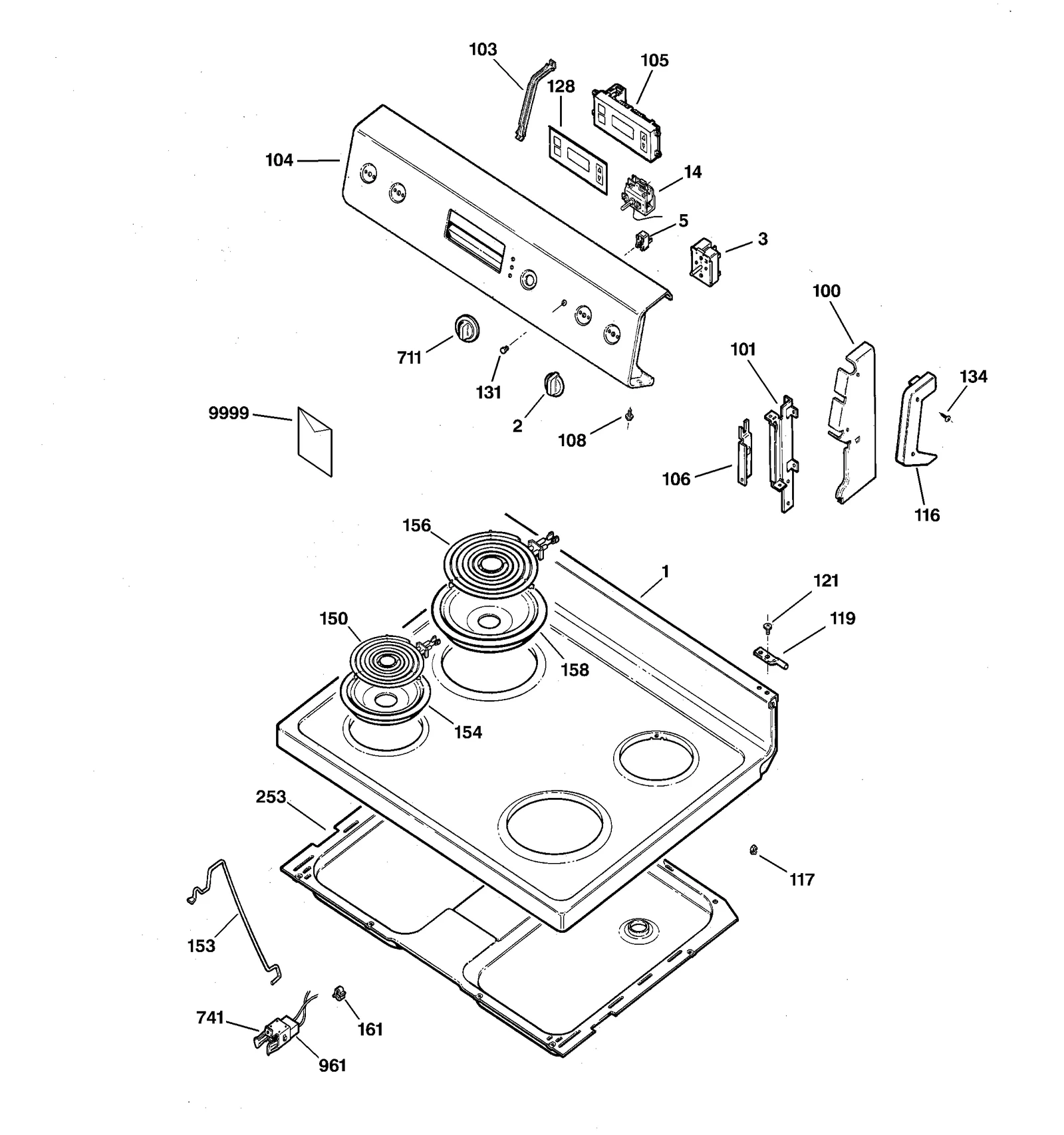 CONTROL PANEL & COOKTOP