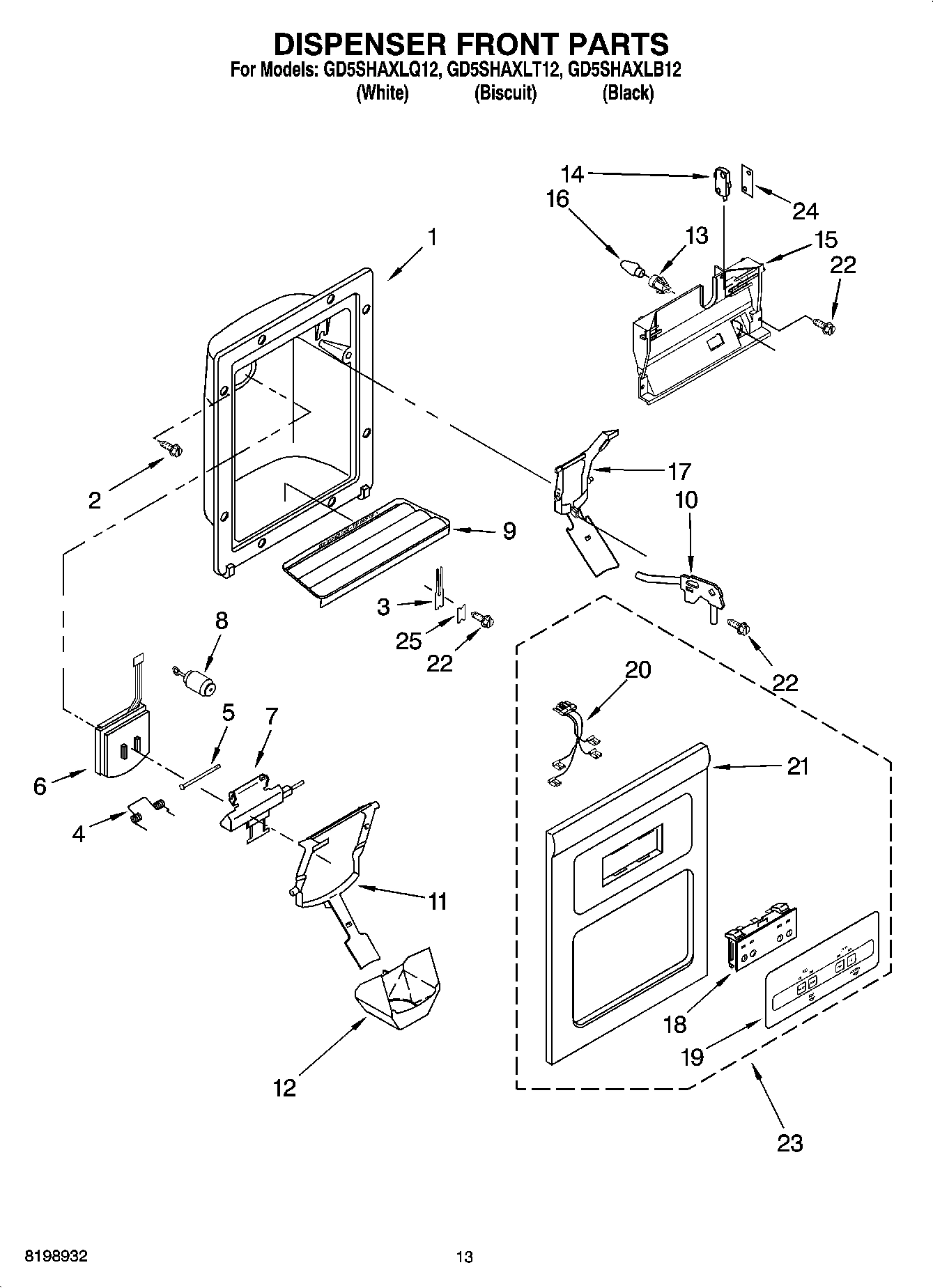 08 - DISPENSER FRONT PARTS