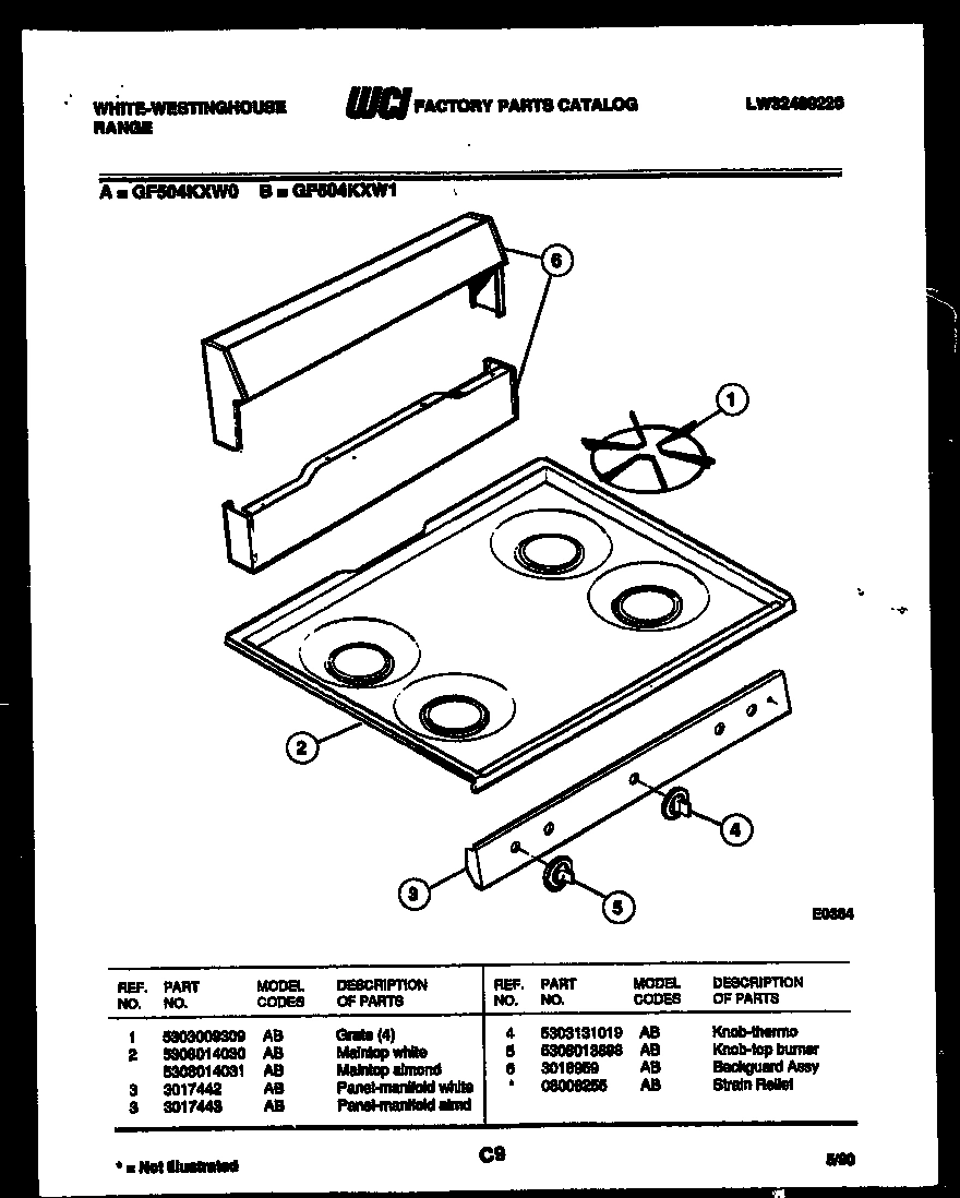 02 - COOKTOP PARTS AND BACKGUARD
