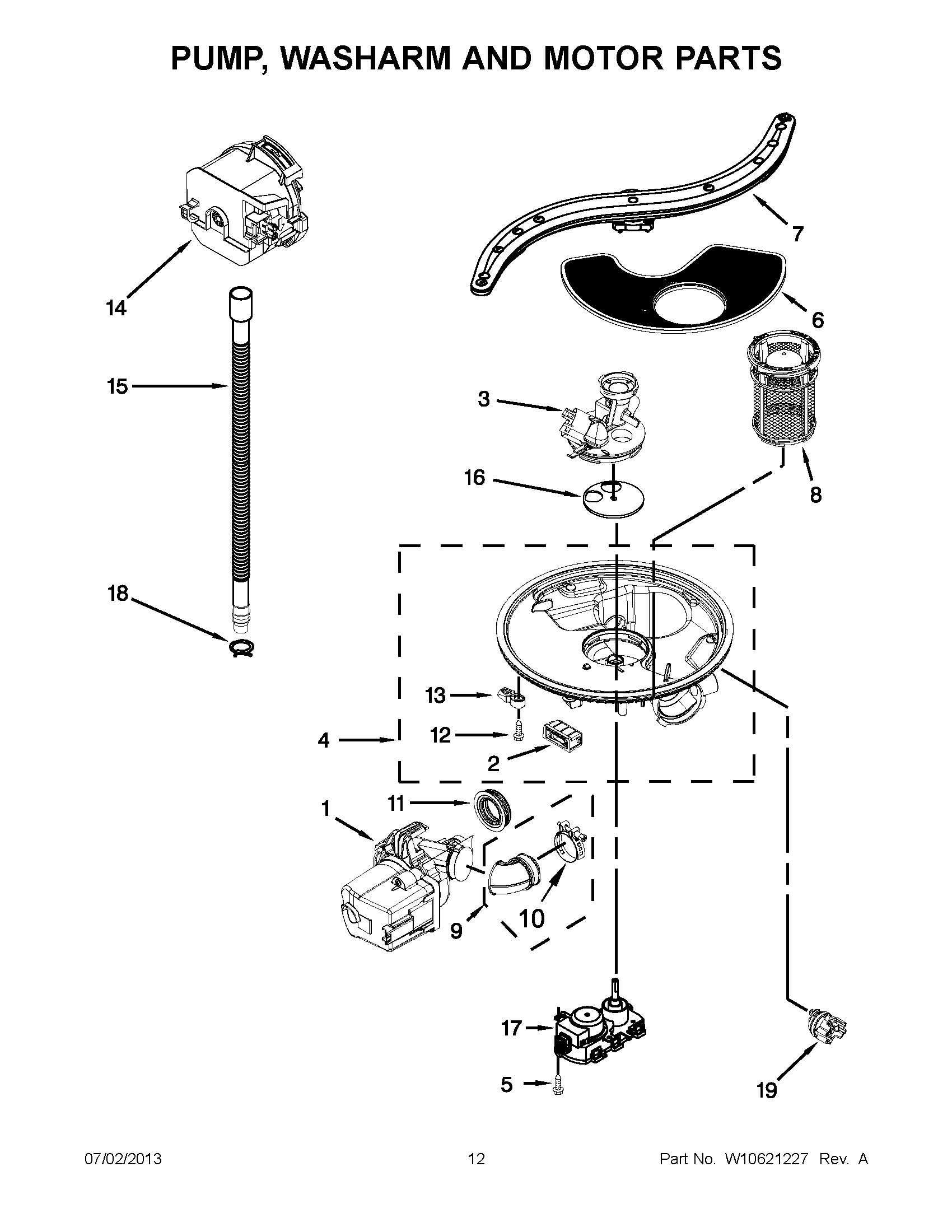 06 - PUMP, WASHARM AND MOTOR PARTS