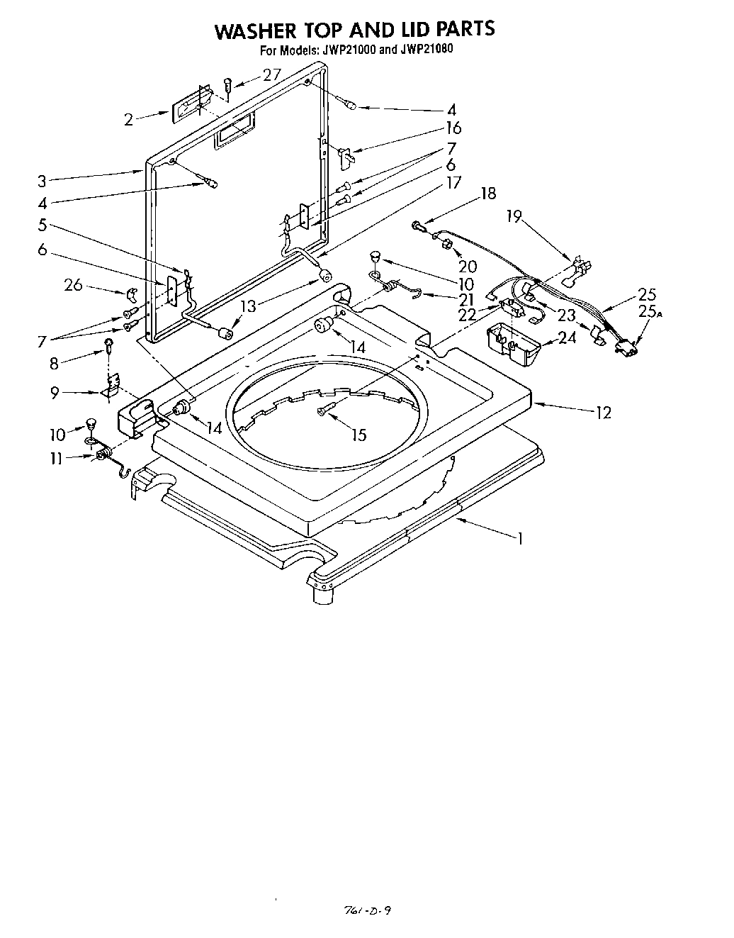 07 - WASHER TOP AND LID