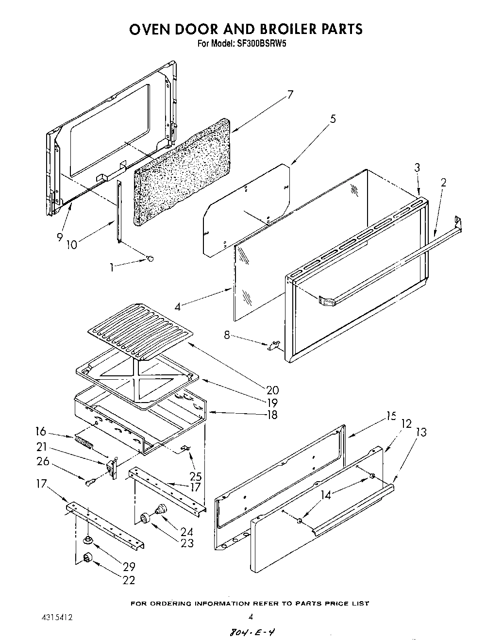 04 - OVEN DOOR AND BROILER